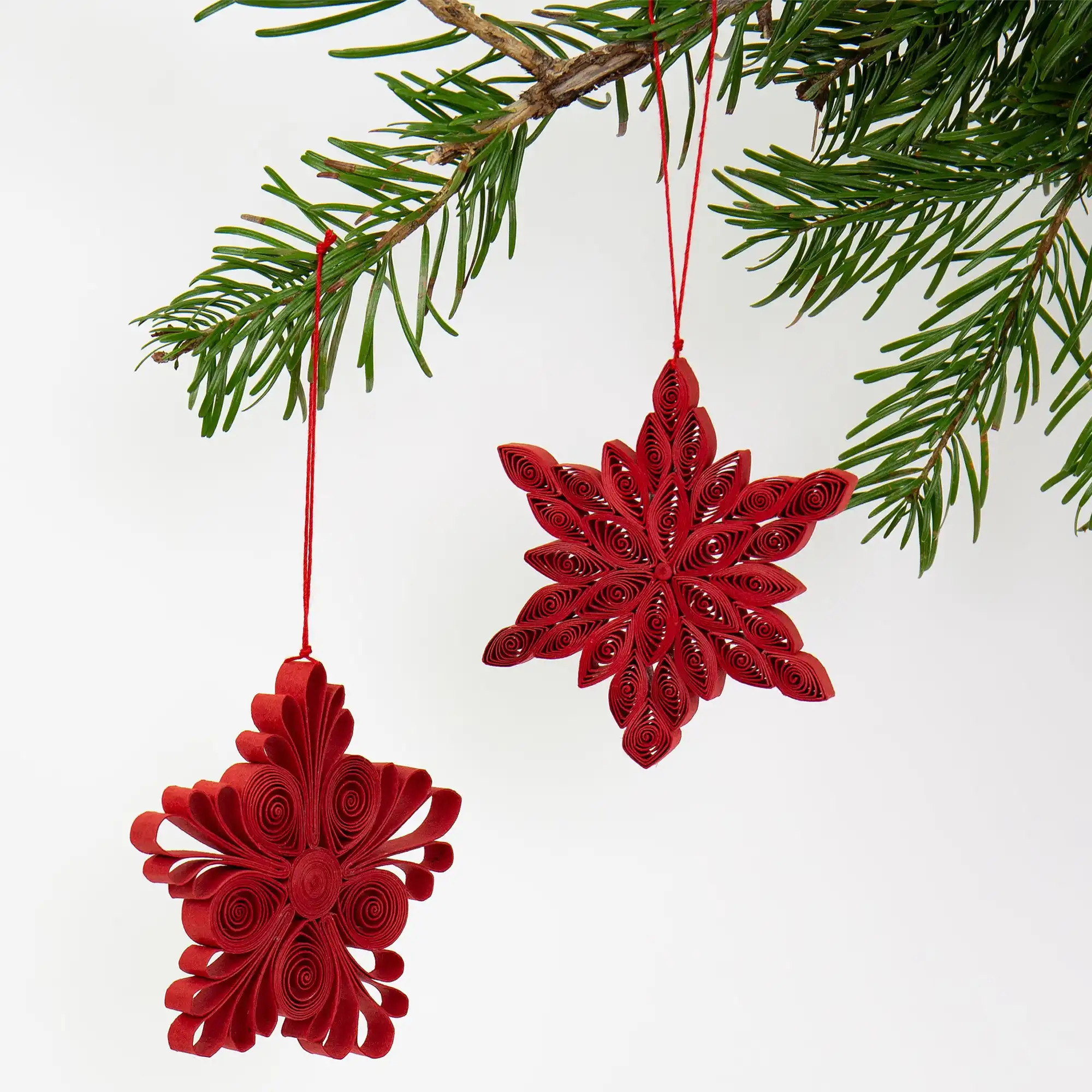 Red Quilled Christmas PendMauren 2-Pack