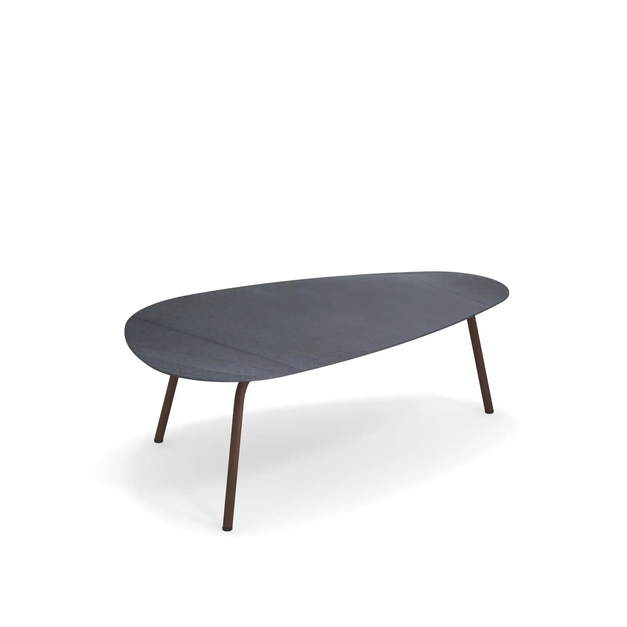 Terramare Large Coffee Table, Frame: Corten, Top: Porcelain Stoneware, Basaltina