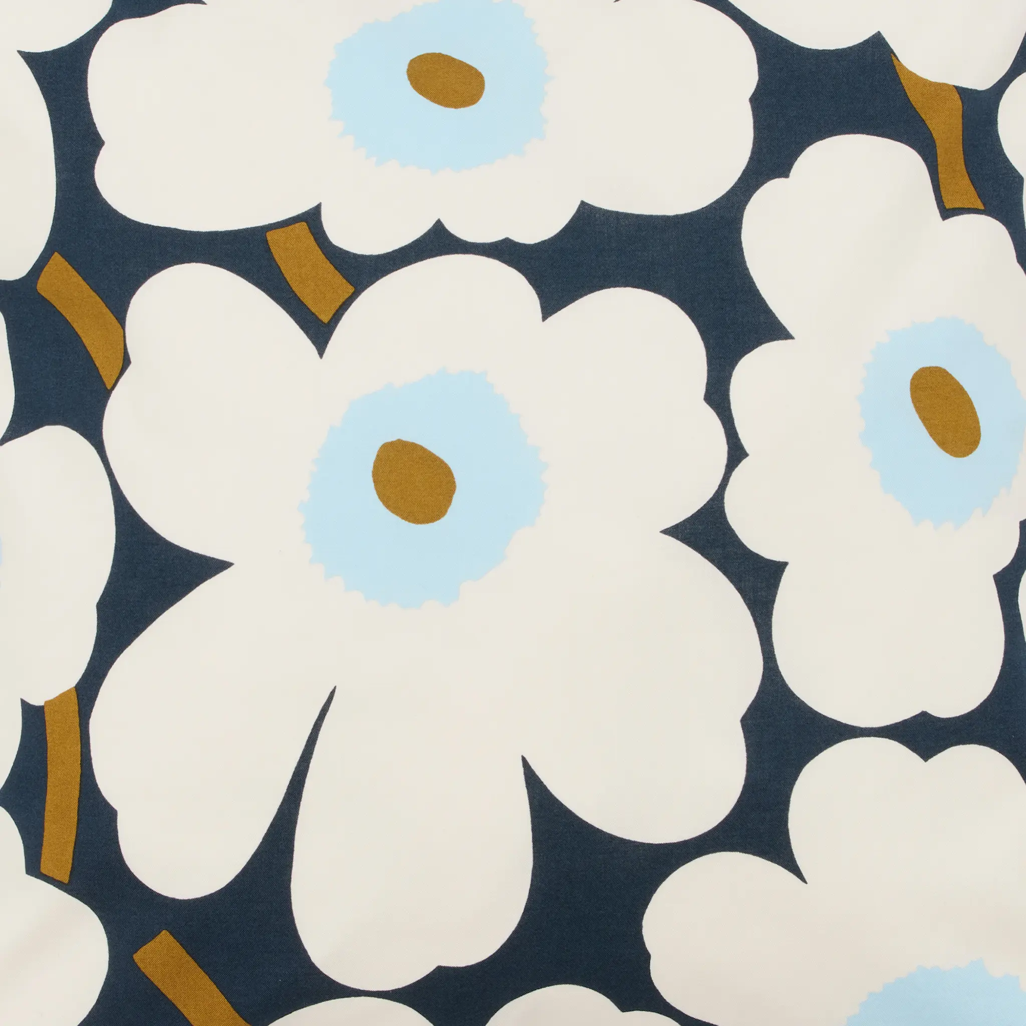 Pieni Unikko Blueberry White Cold Blue putetrekk 50 x 50 cm