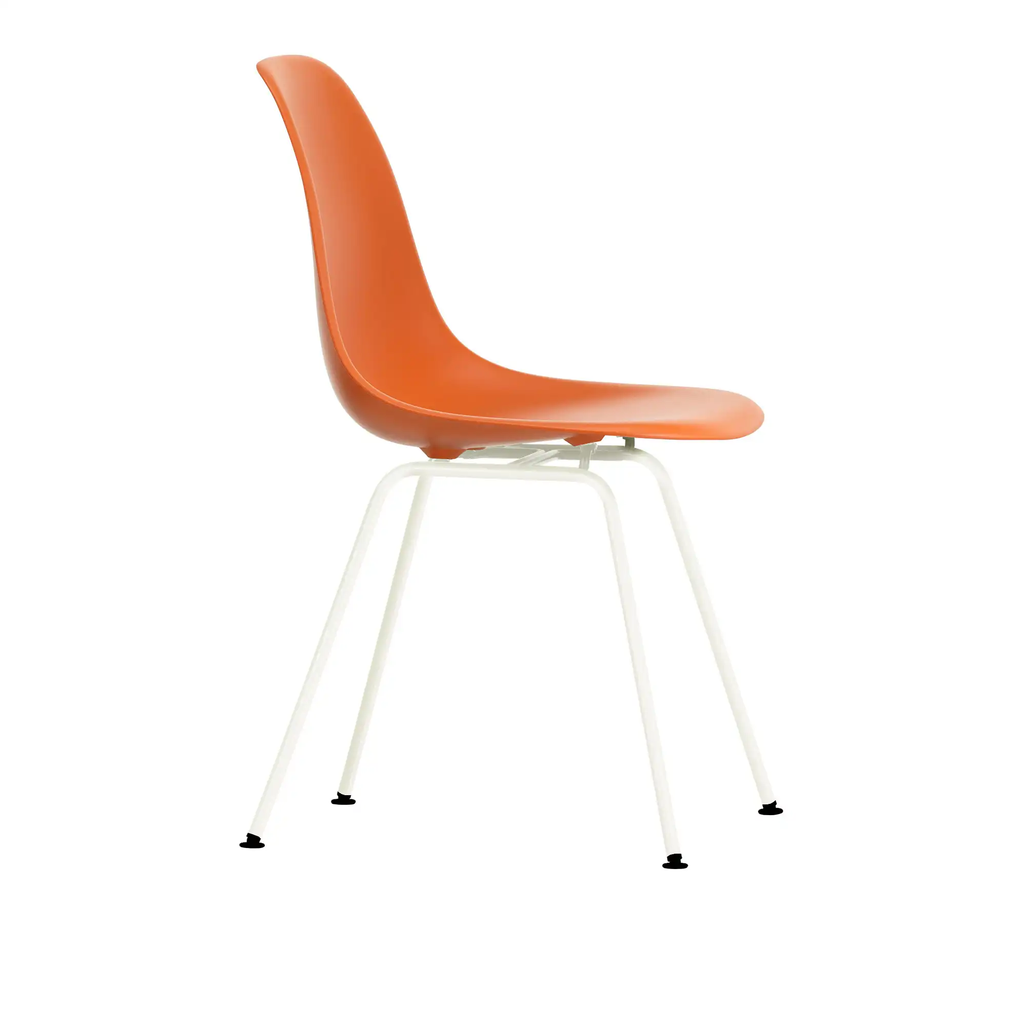 Eames Plastic Chair DSX - 43 Rusty Orange - White Base