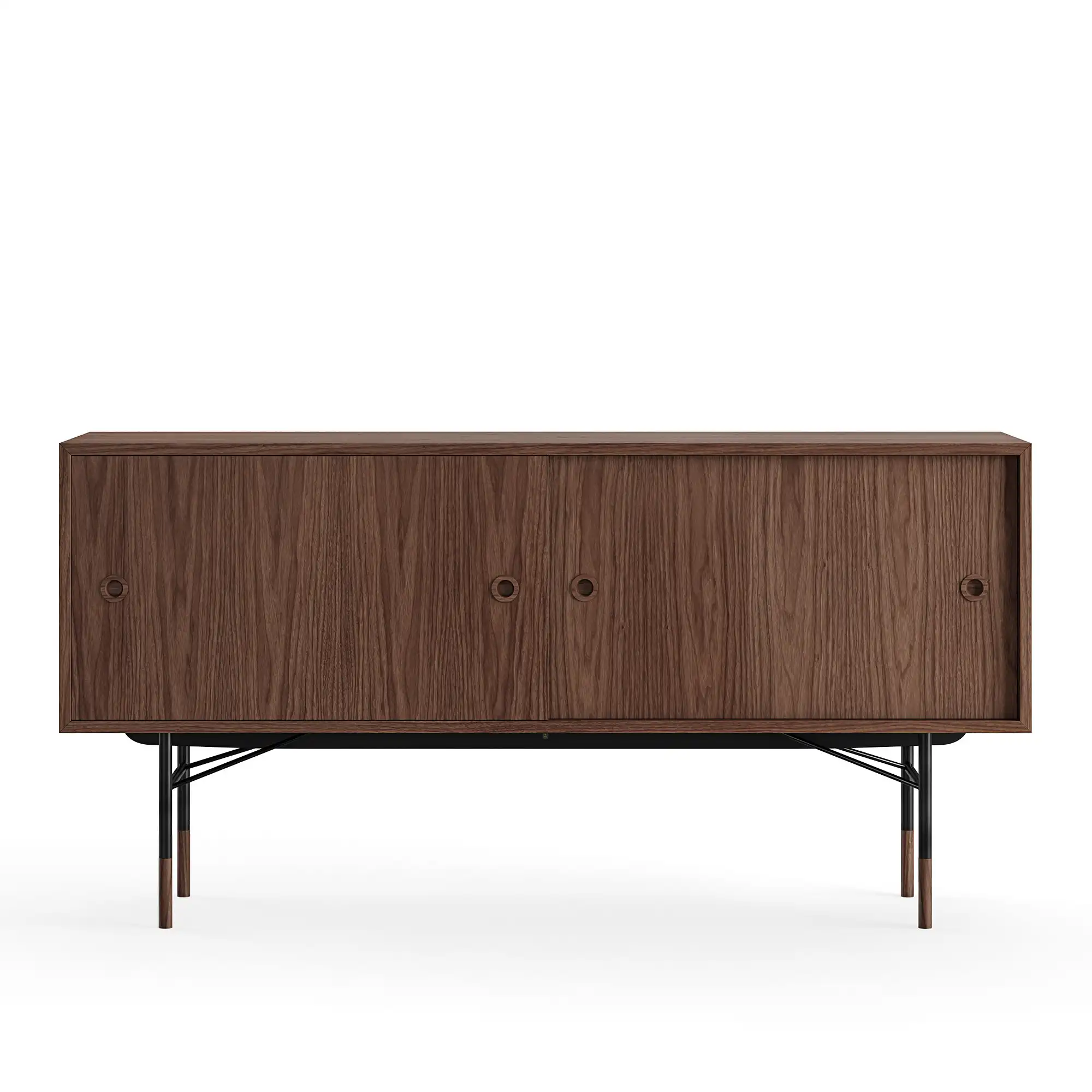 Sideboard utan lådor Walnut Veneer