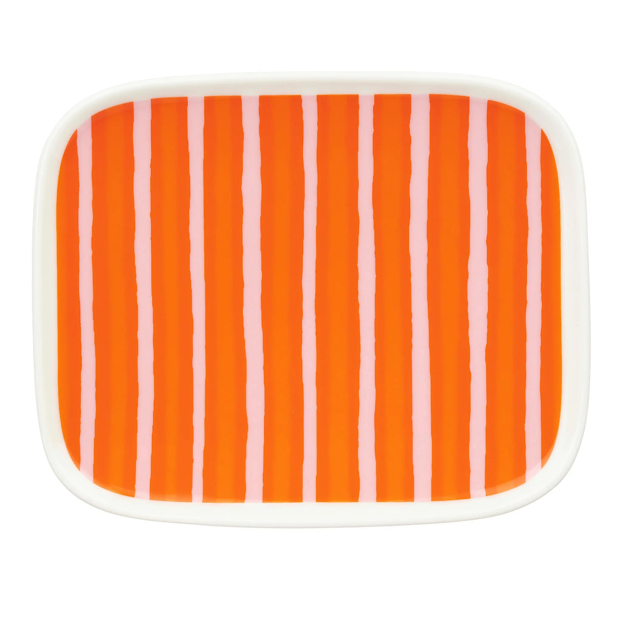 Oiva Piccolo White, Pink, Orange tallerken 12 x 15 cm