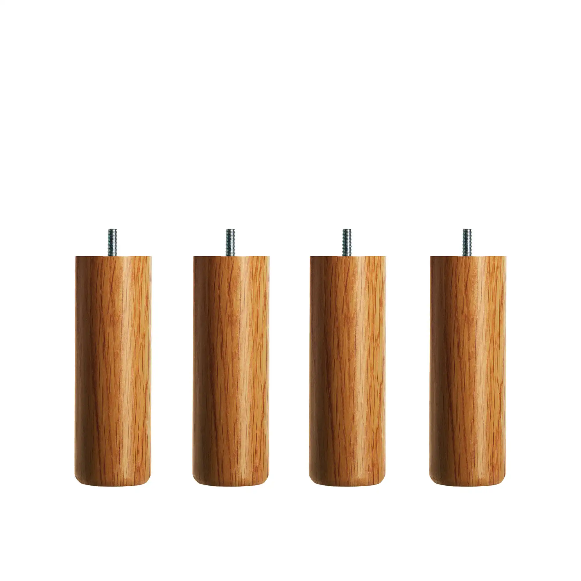 Round Legs Ø 5,5 cm, Height 16 cm Oiled Oak, 4-pack