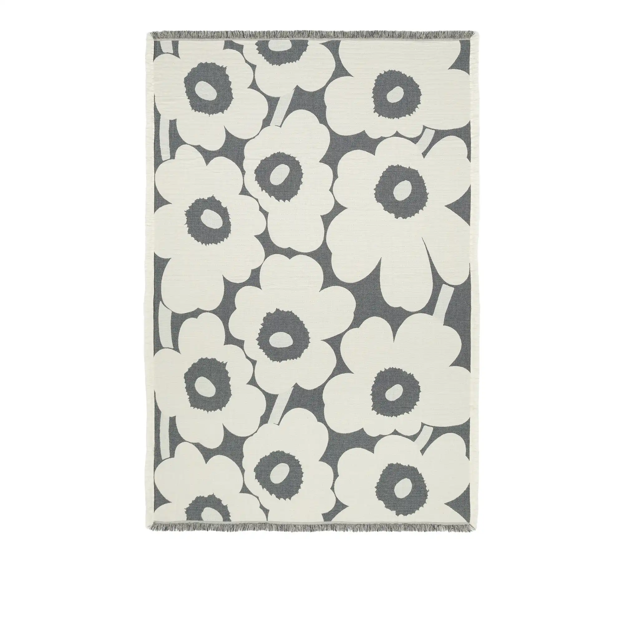 Unikko Jacquard Throw 150x220 cm Charcoal