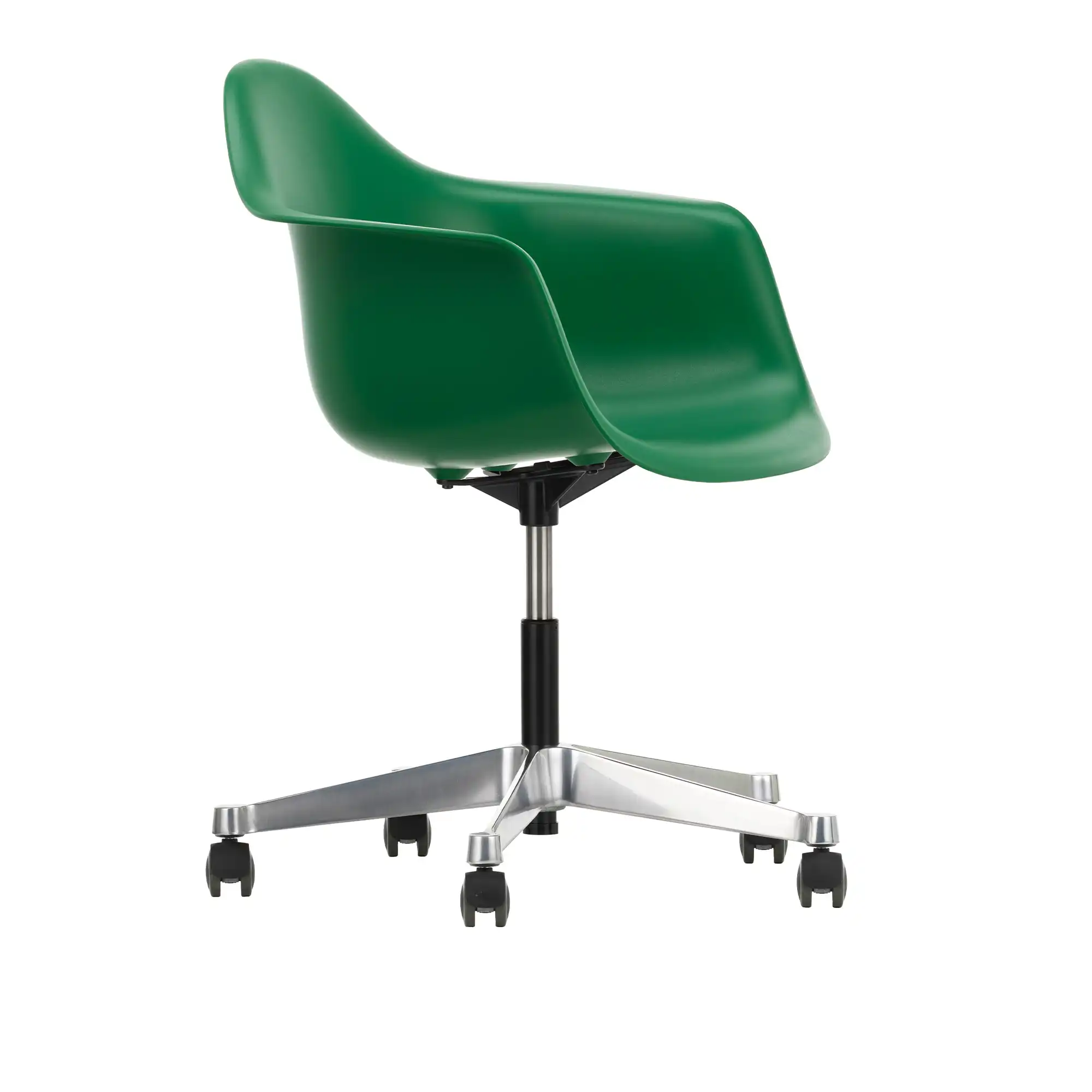 Eames RE Plastic Armchair PACC 17 Emerald, Castors Soft