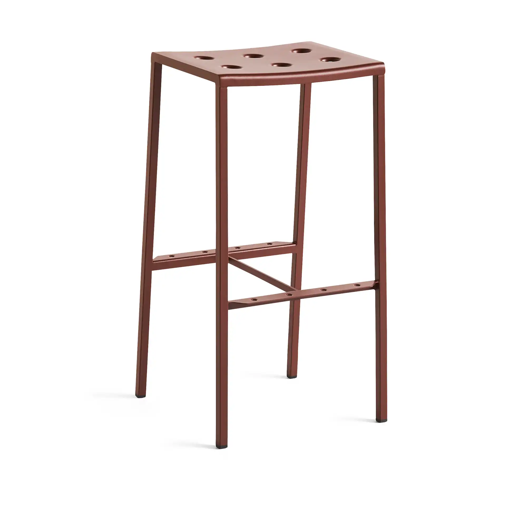 Balcony Bar Stool High H75 / Iron Red