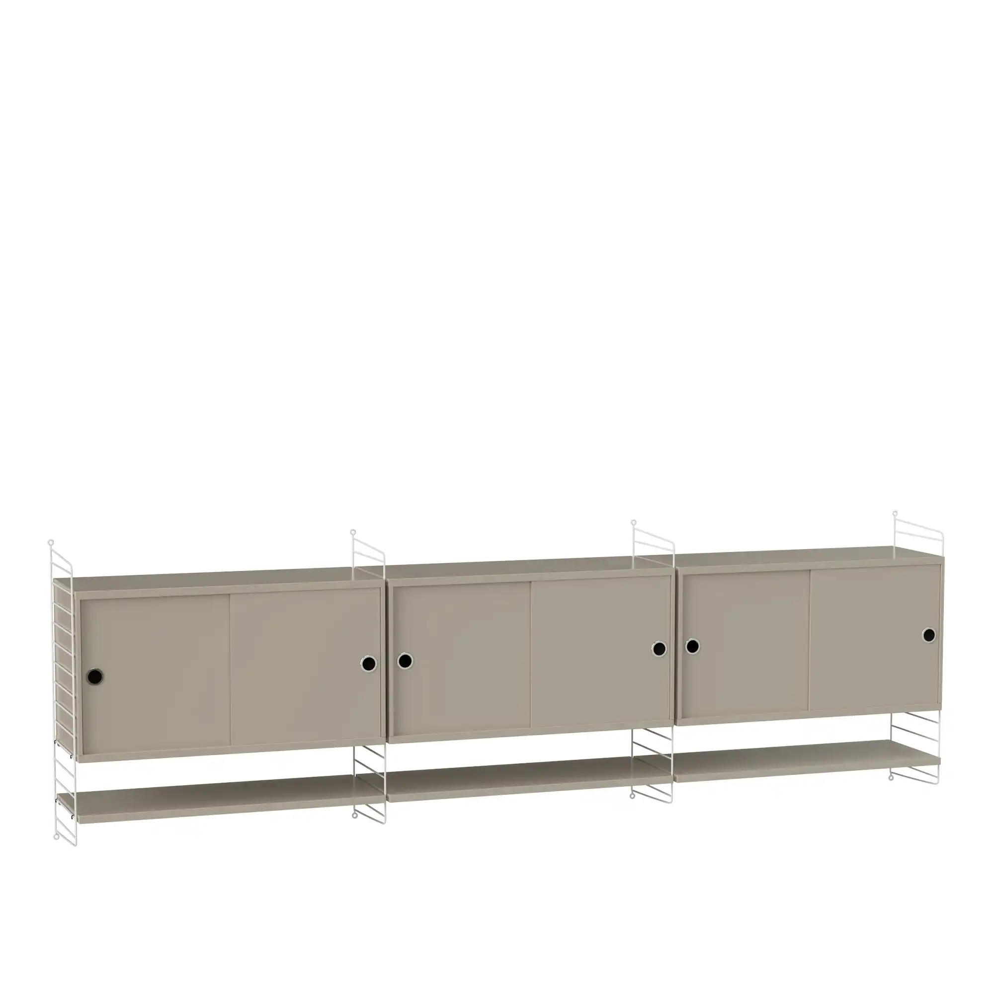 Stue hyllesystem F beige/hvit
