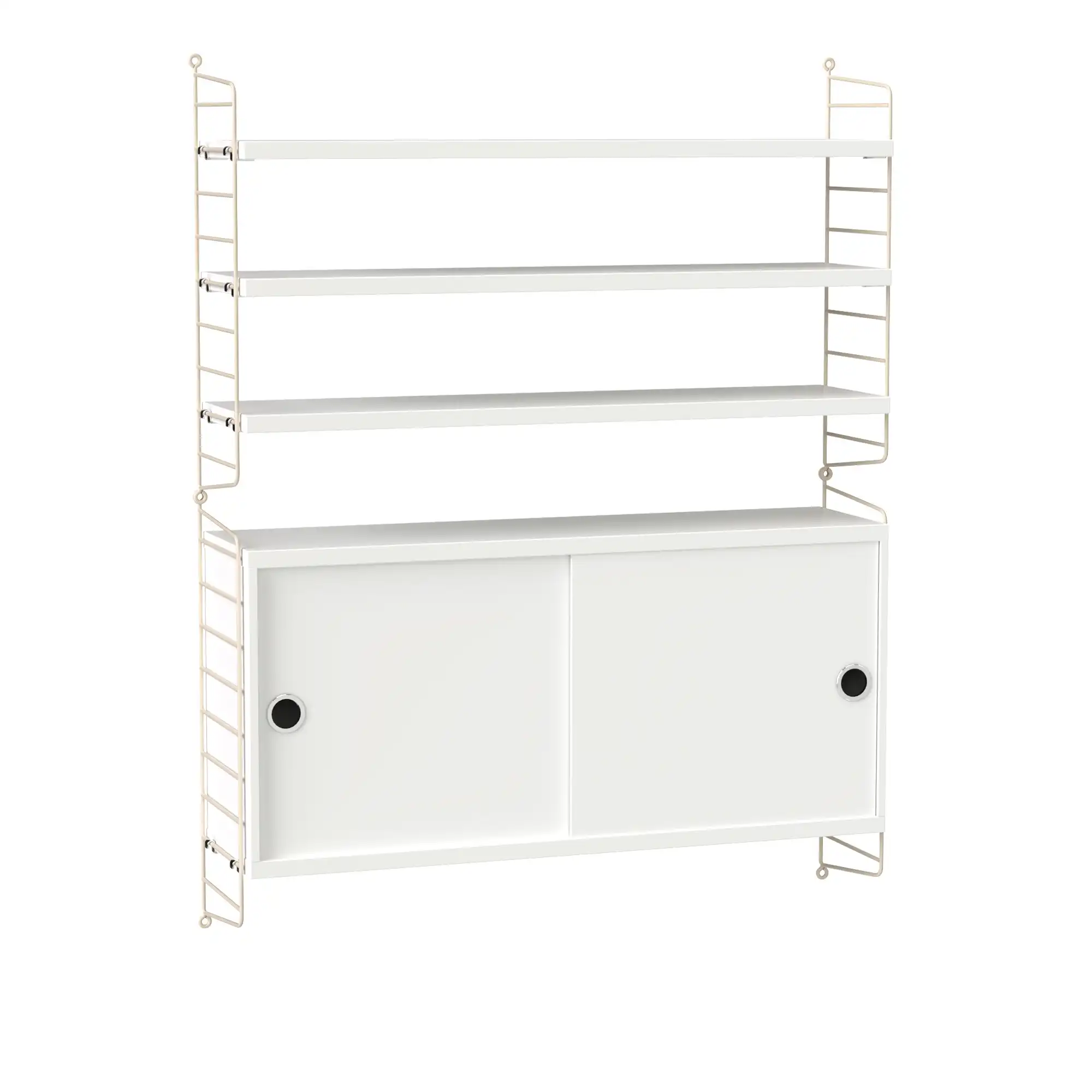 Vardagsrum hyllsystem I vit/beige