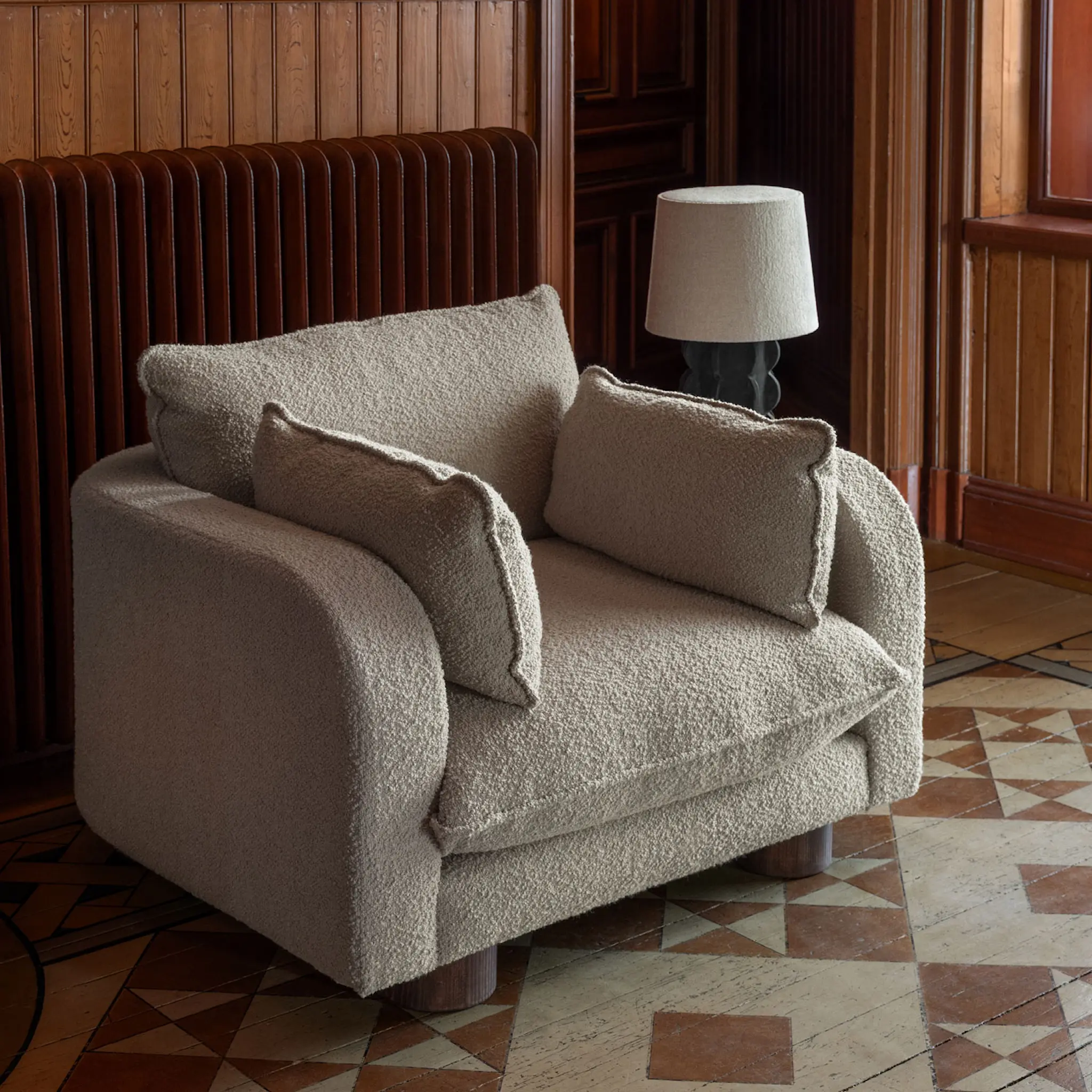 Miles bouclé lenestol beige