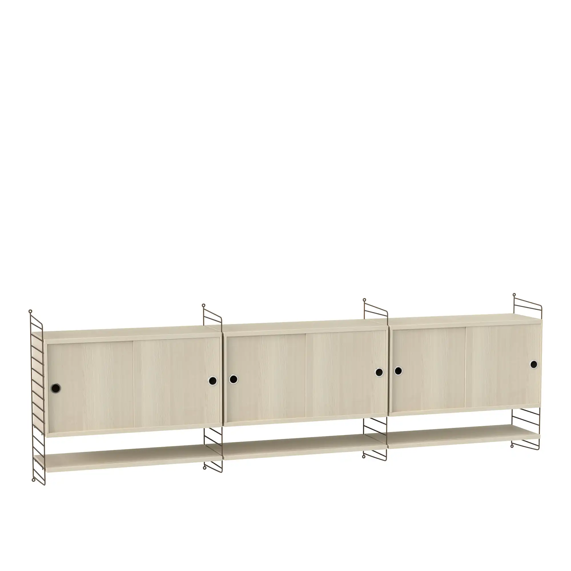 Stue hyllesystem E ask/brun