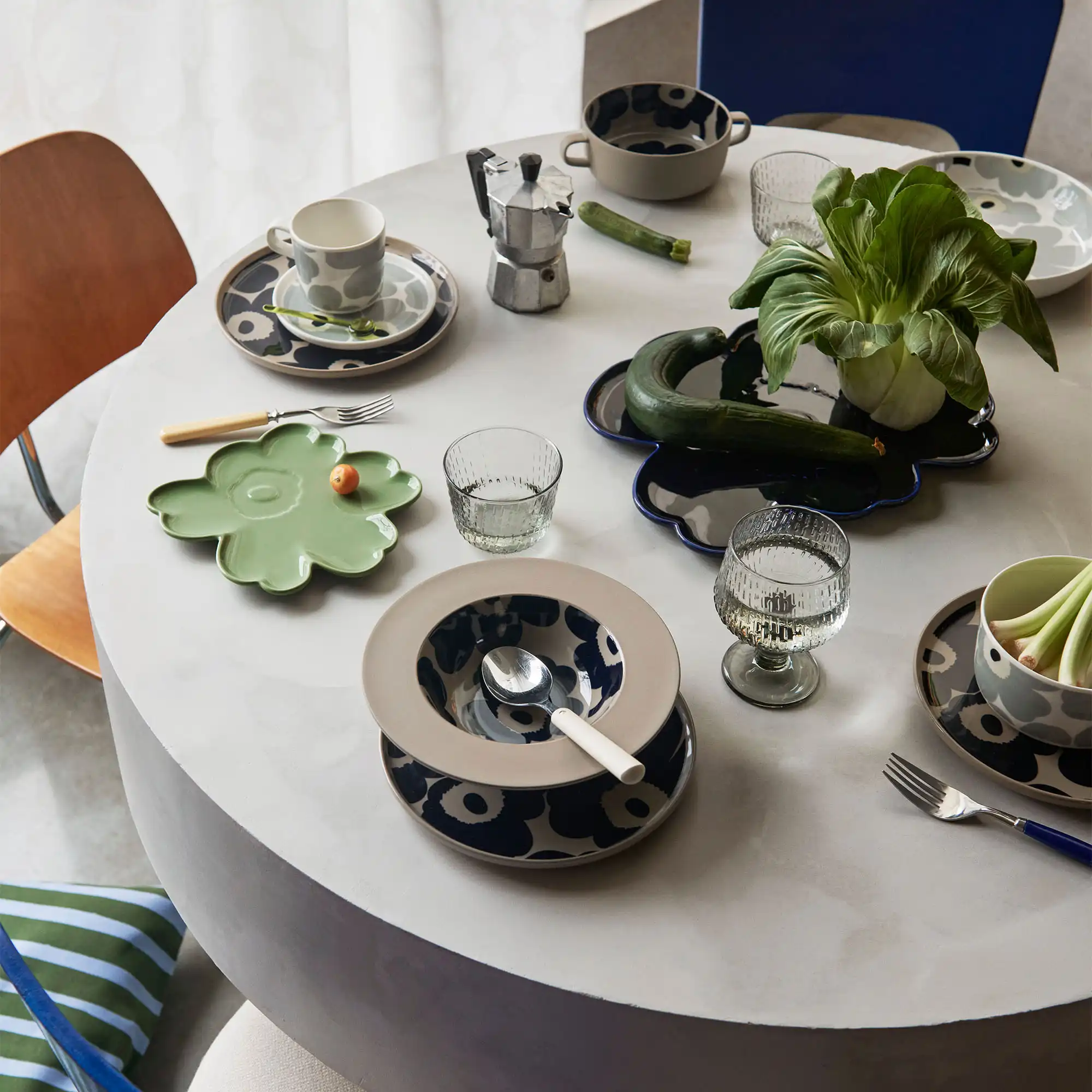 Unikko bolle med håndtak 50 cl terra, dark blue