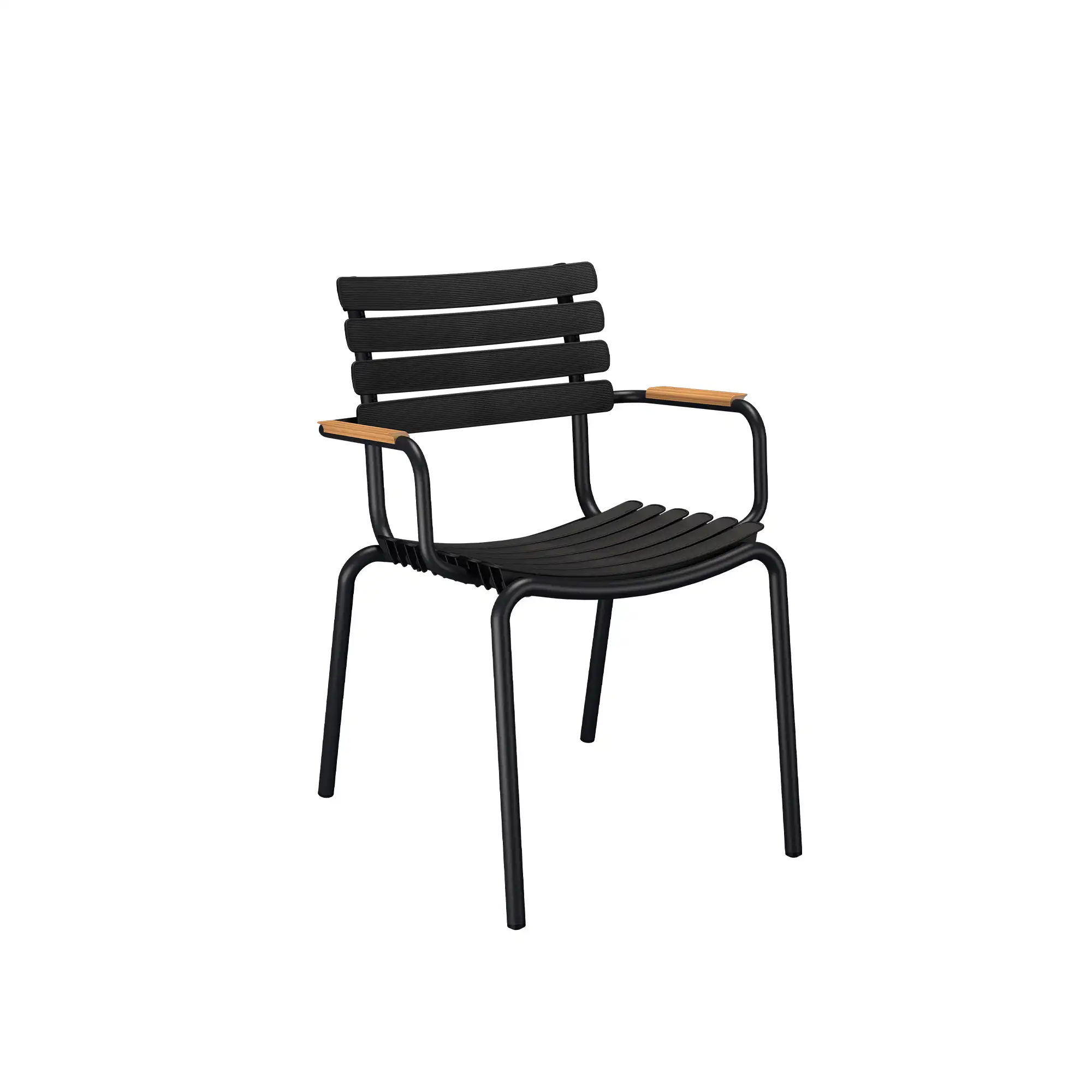 ReCLIPS Dining Chair Bamboo Armrest - Black