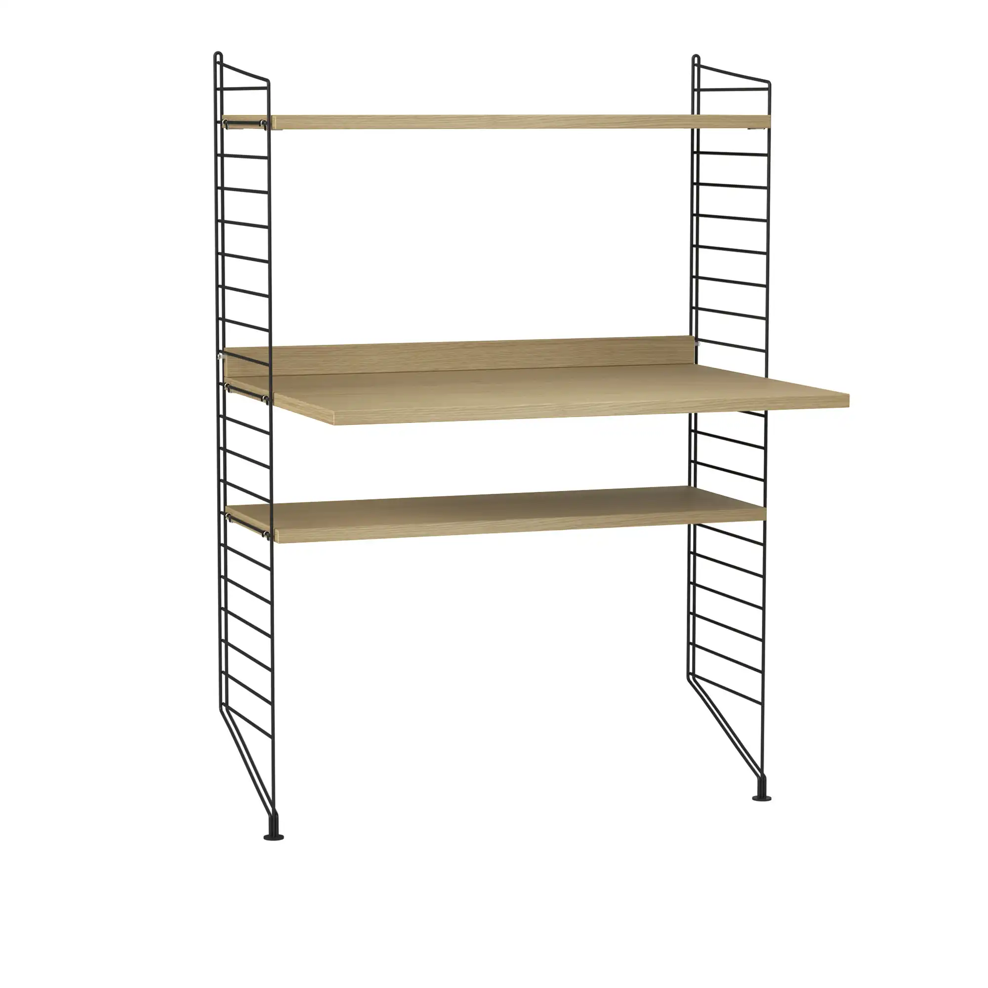 Kontor hyllesystem H eik/svart