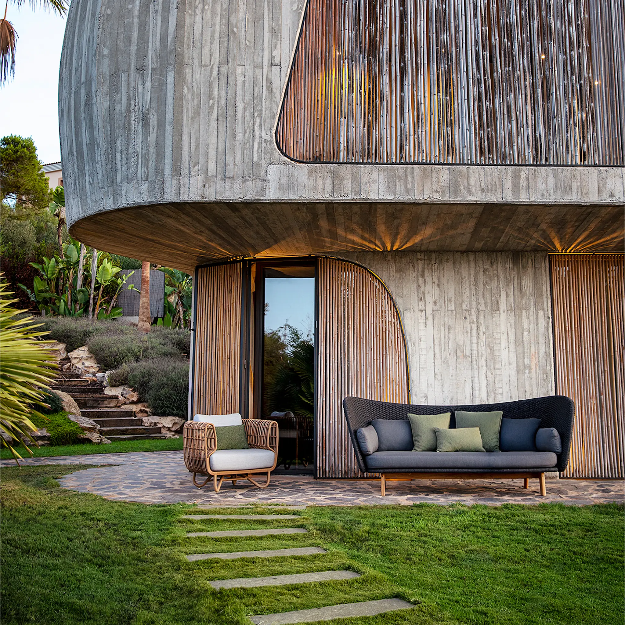 Peacock Wing 3-seters utesofa
