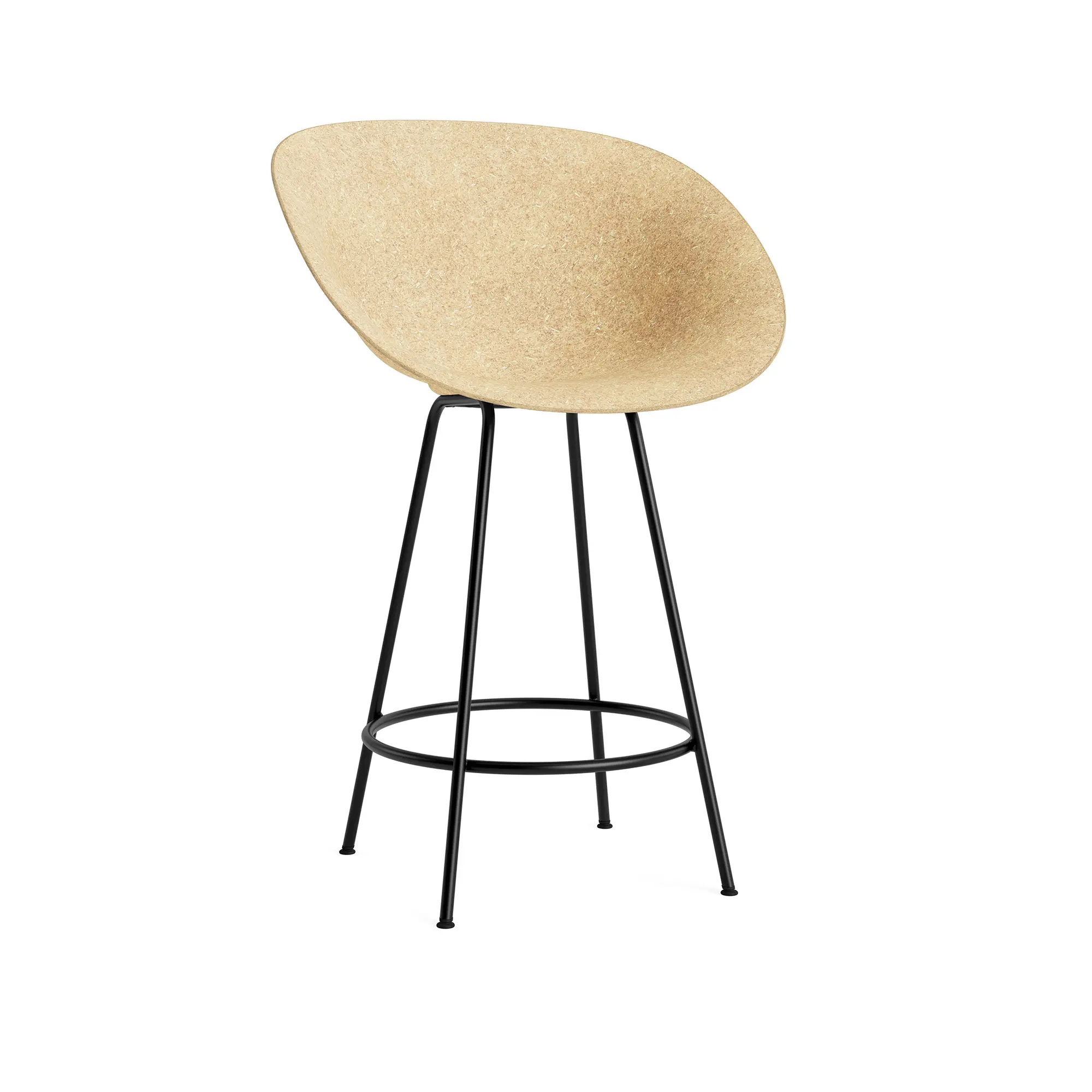 Mat Bar Armchair 65 cm Black Steel