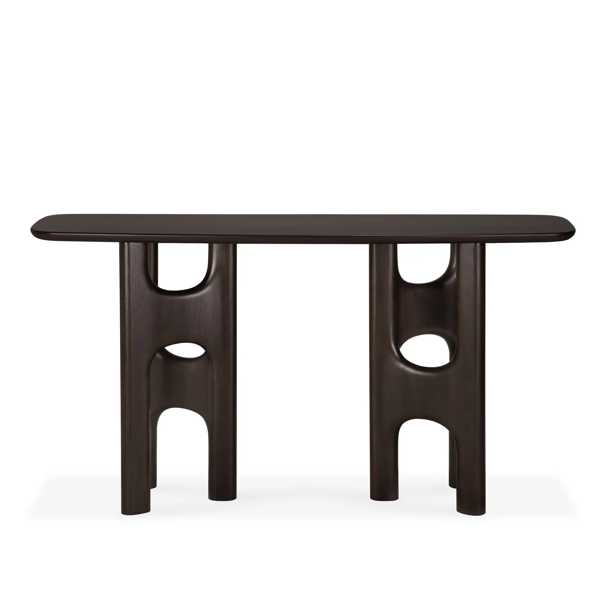 Flow console - varnished mahogany - rose brown
