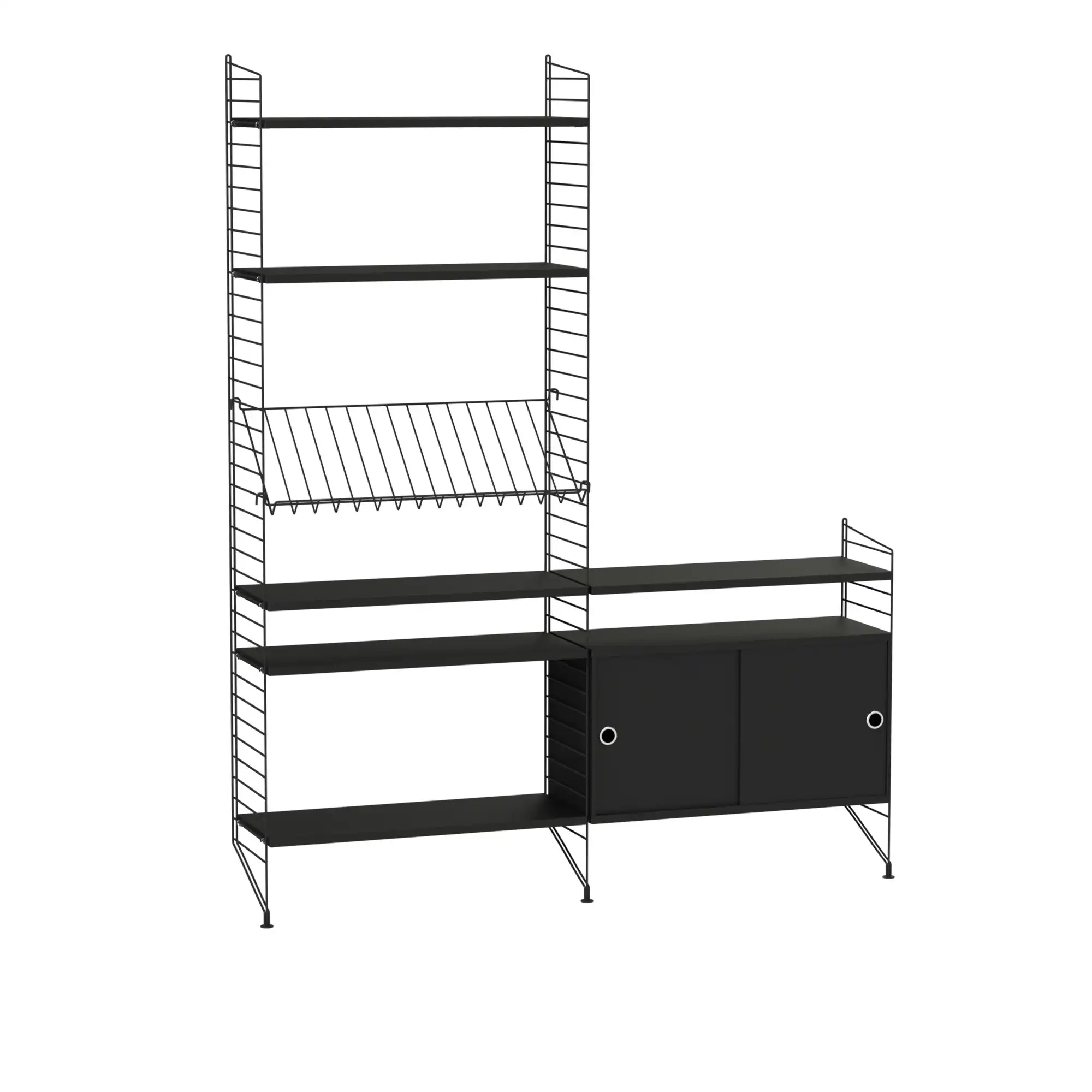 Stue hyllesystem K svart/svart