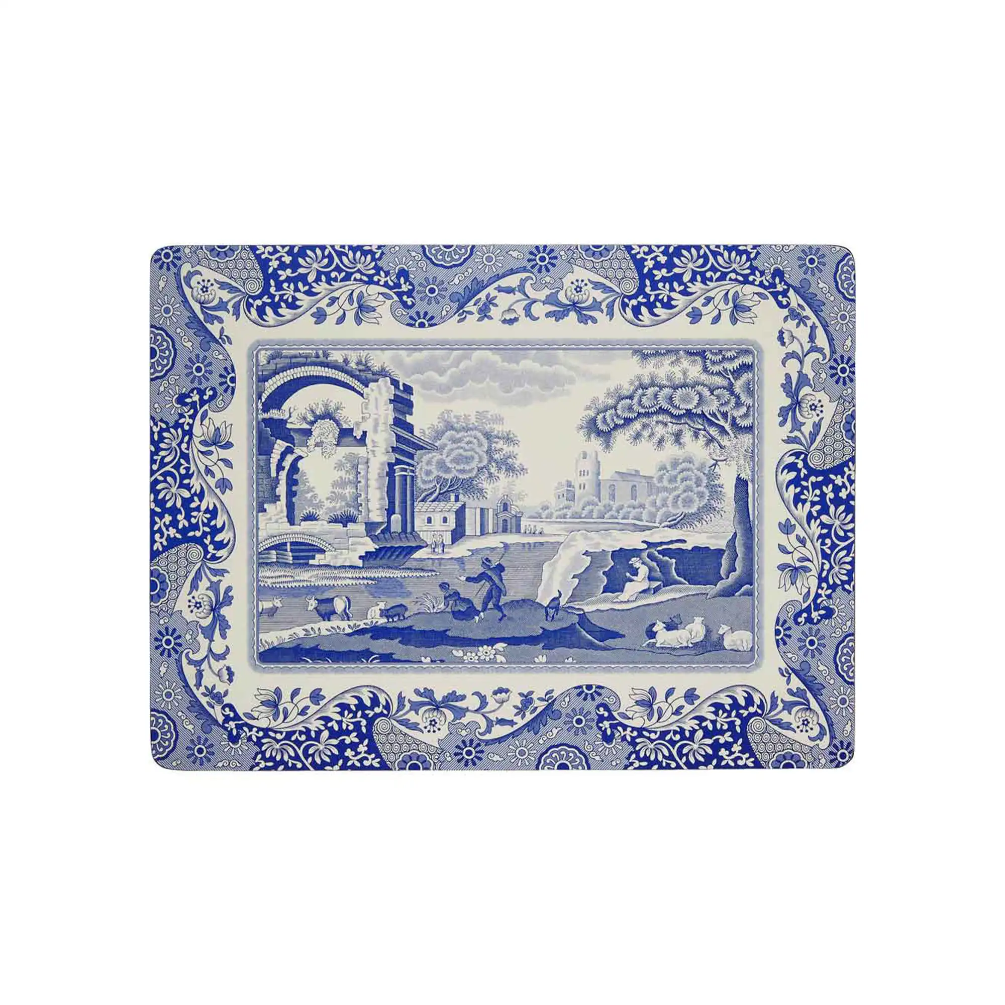 Blue Italian dekkebrikker 4-pakning
