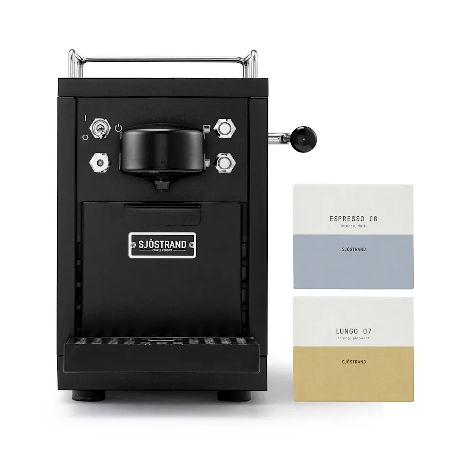 The Original - Espresso Capsule Machine, Sort + Coffee Capsules 100 stk