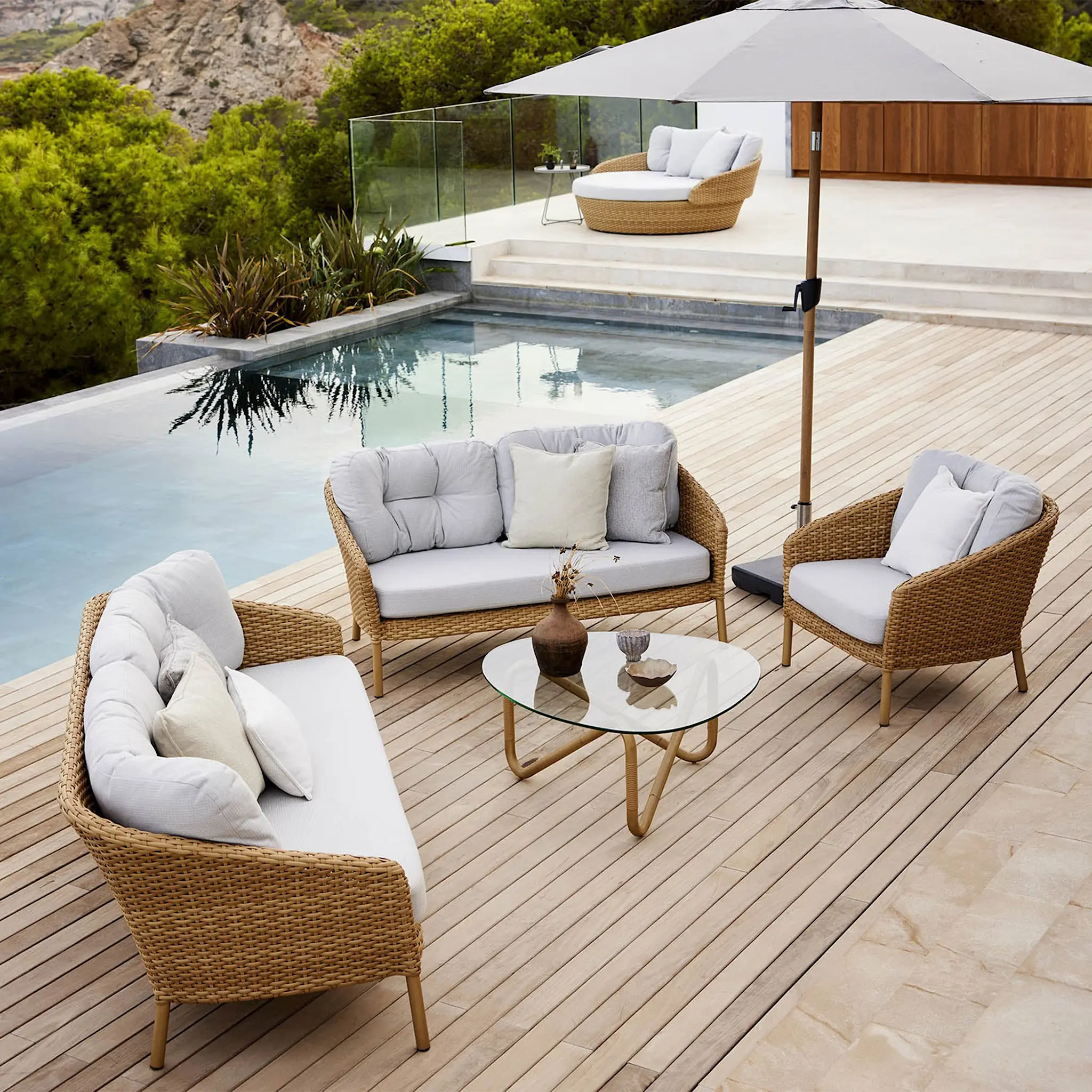 Ocean Dynset Large 3-Soffa, Grey