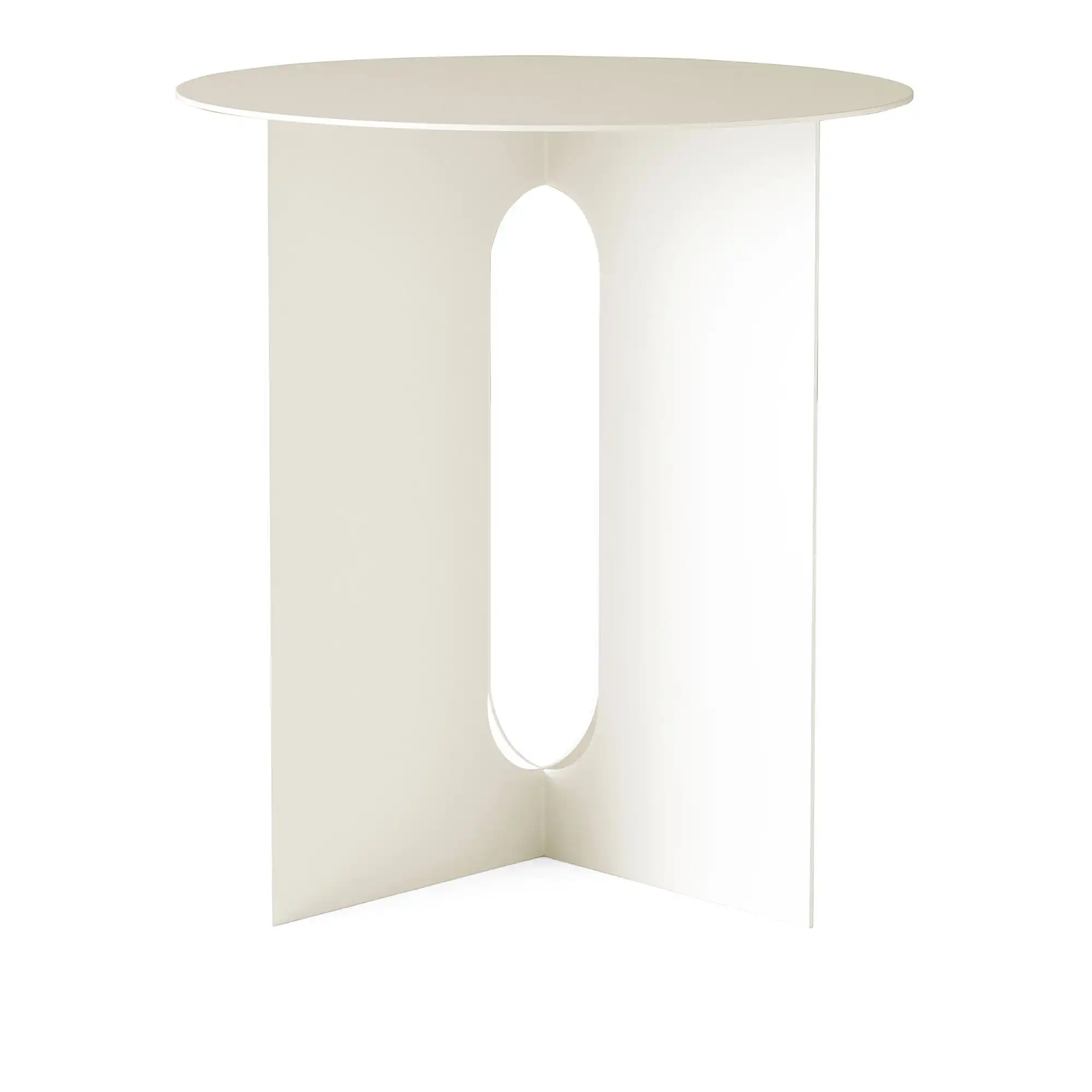 Androgyne Side Table Steel Base, Ivory