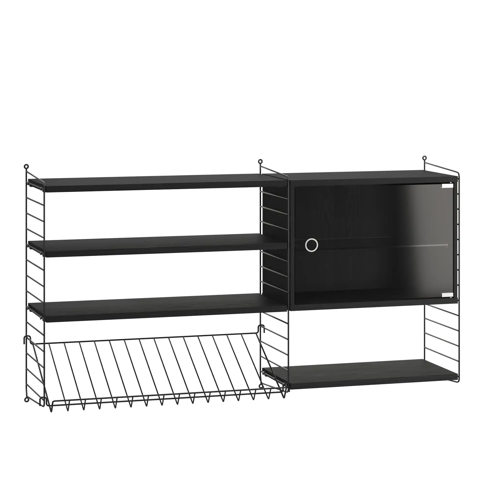 Stue hyllesystem S svart/svart