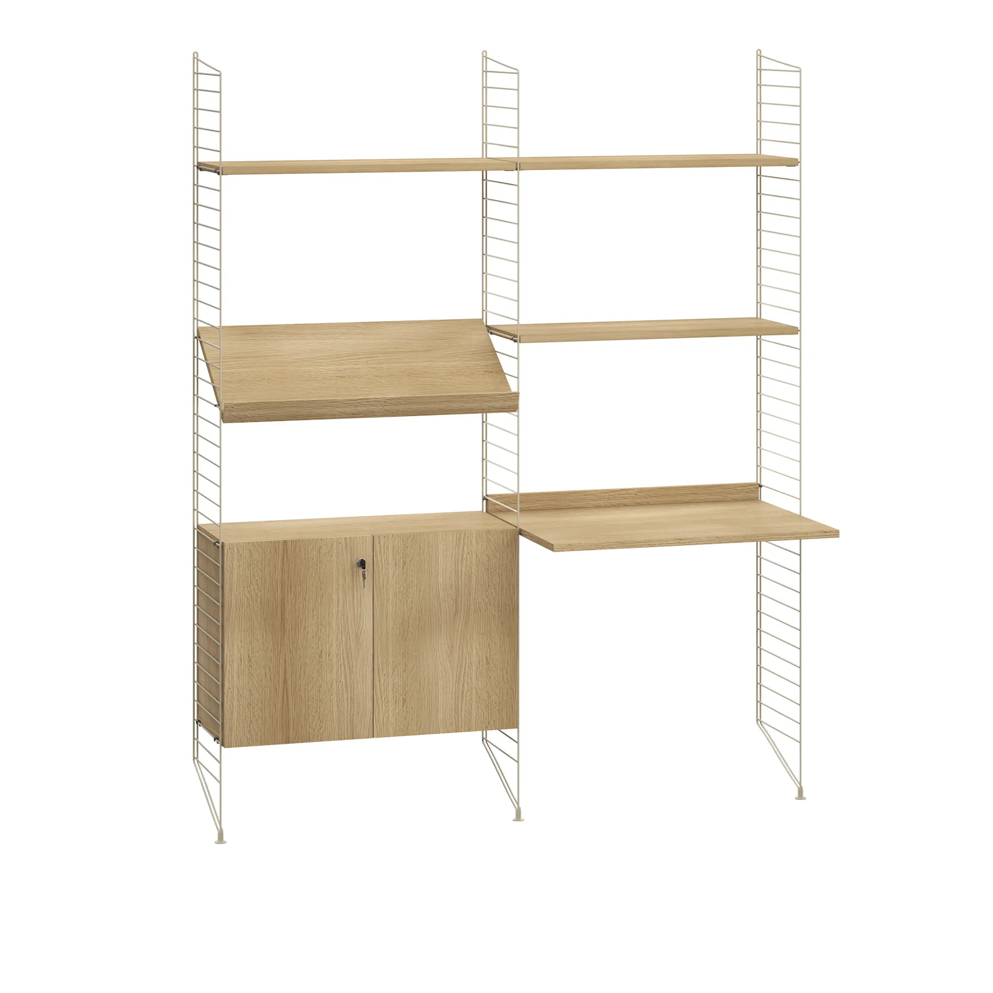 Kontor Hyllsystem I Ek / Vit