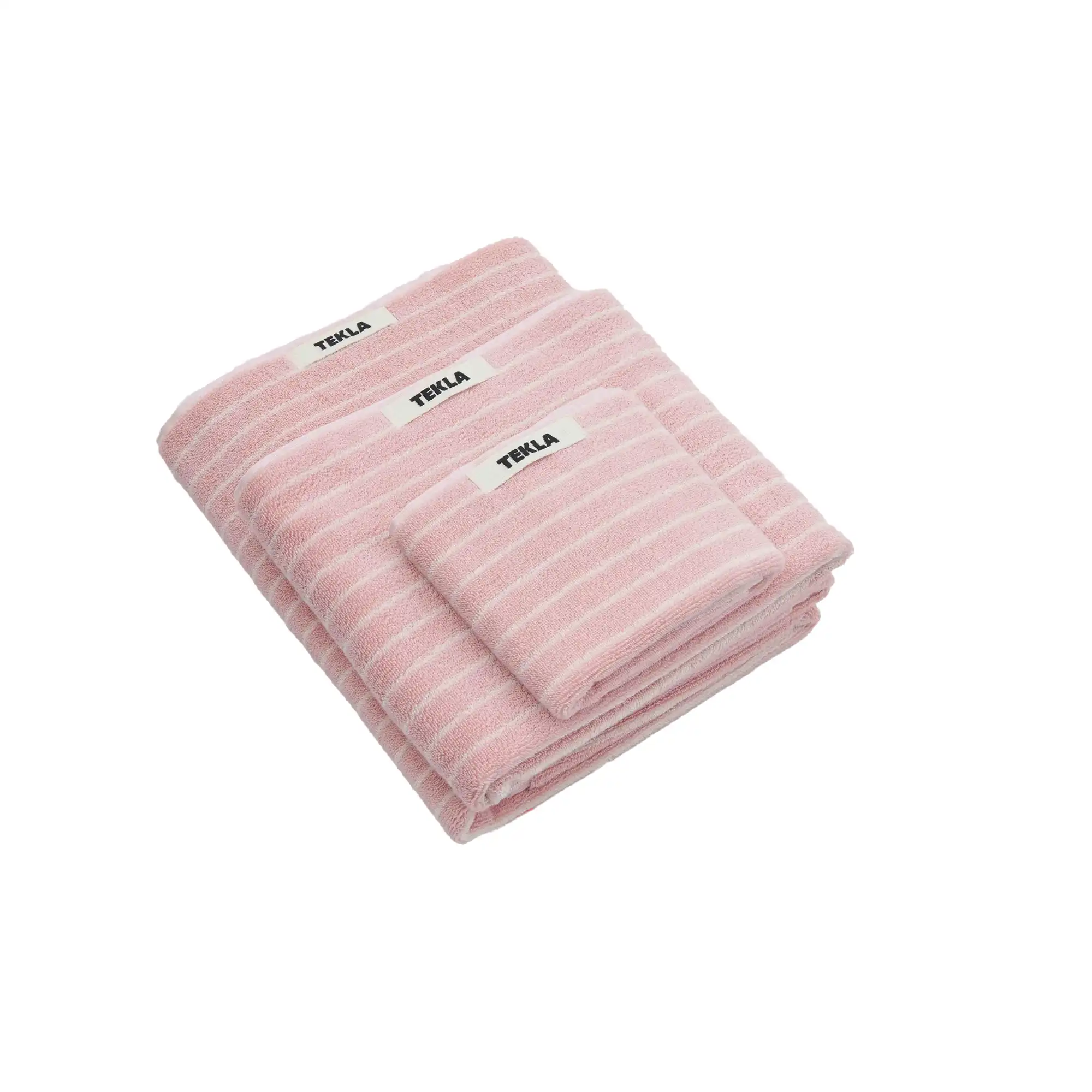 Terry håndkle shaded pink stripes badelaken 100x150cm