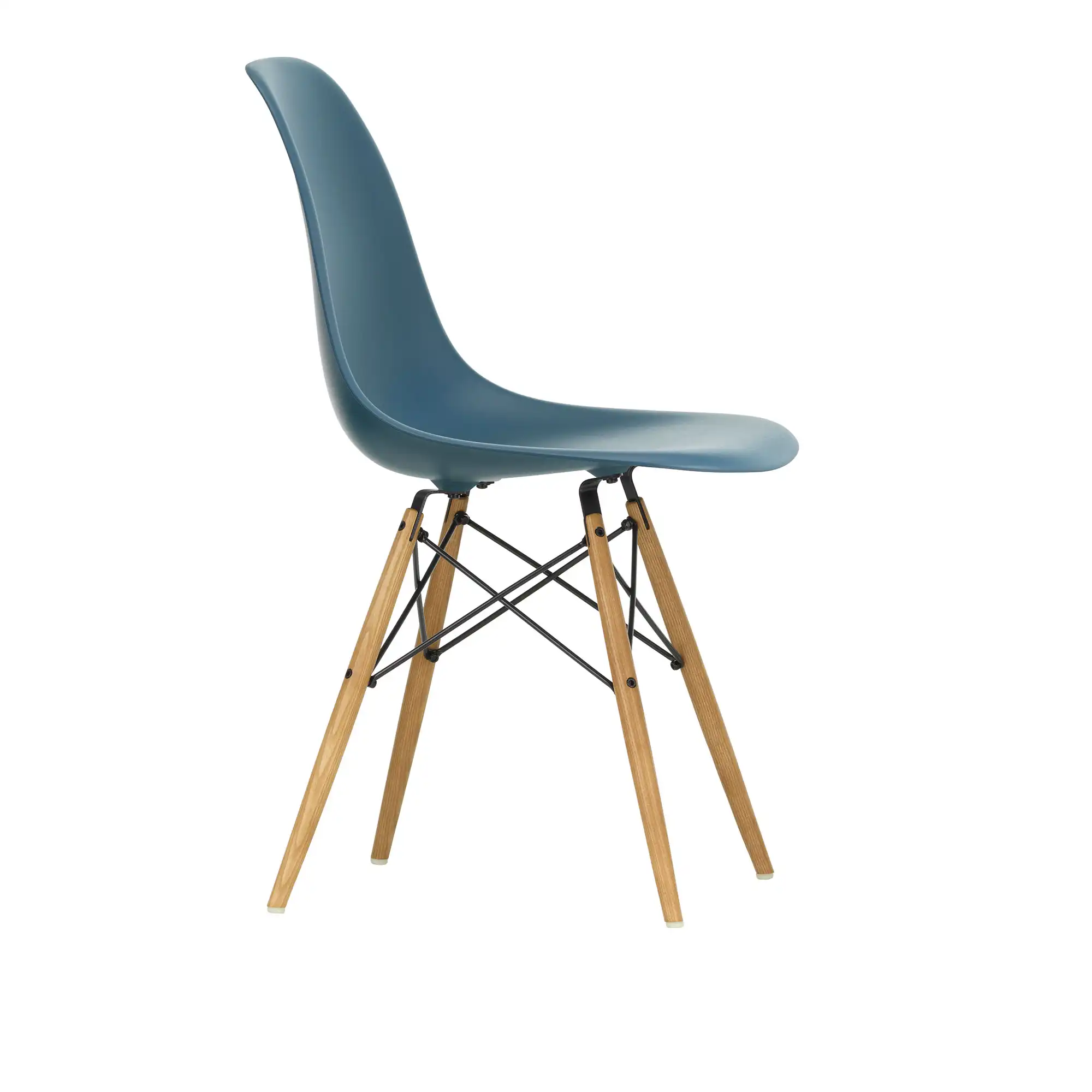 Eames Plastic Chair DSW - 83 Sea Blue - Ash Honey Tone