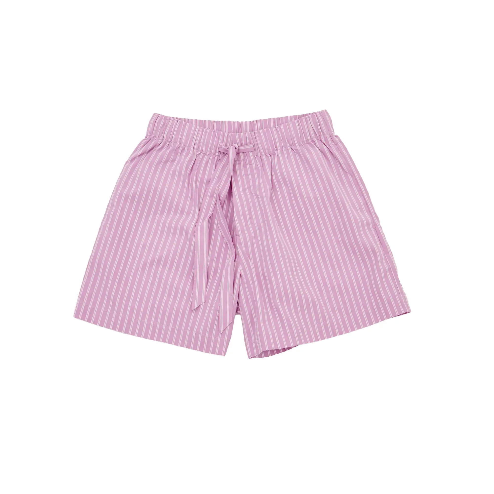 Poplin Sleepwear Purple Pink Stripes, Shorts  S