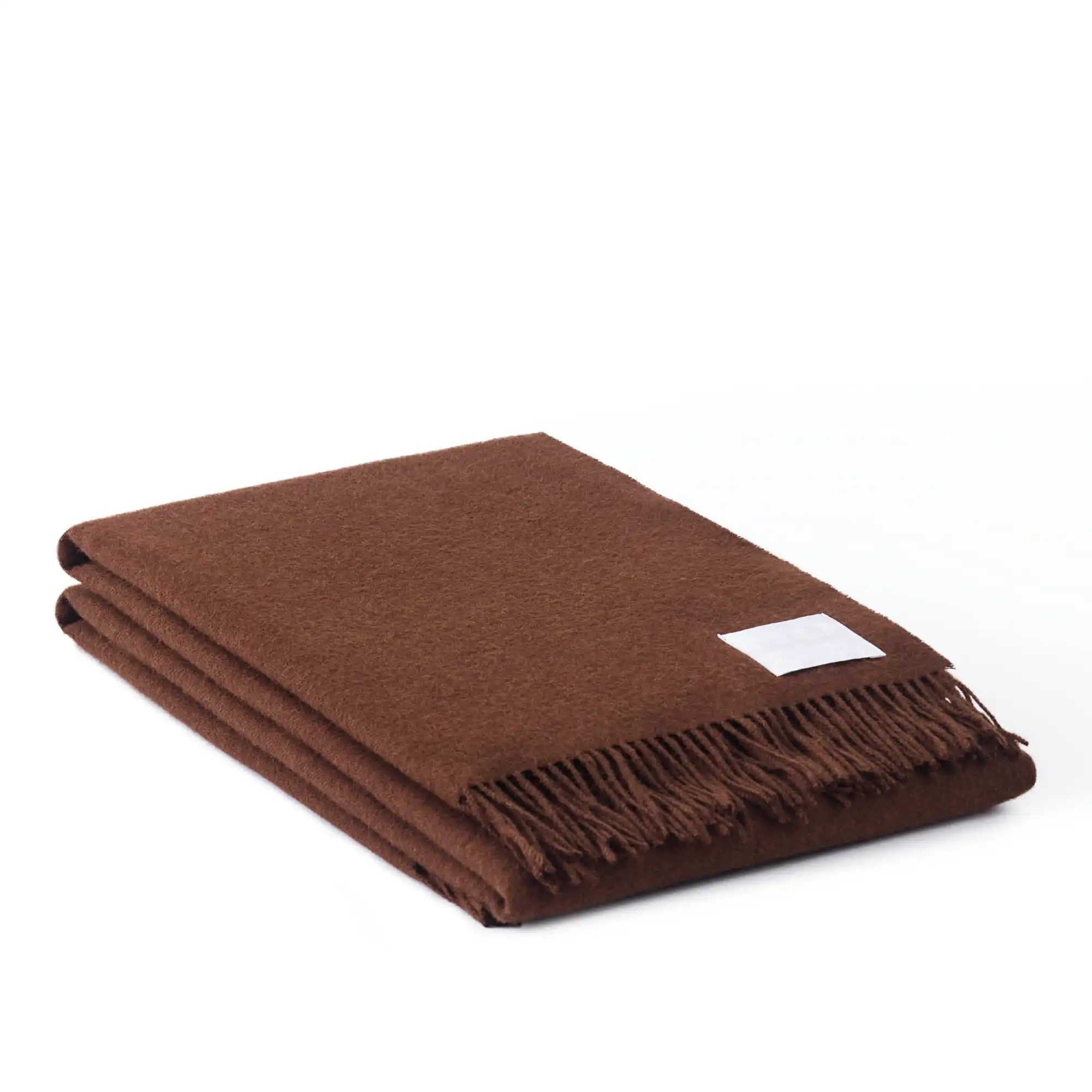 NO GA Baby Alpaca Throw 130 x 200 cm Chocolate Brown