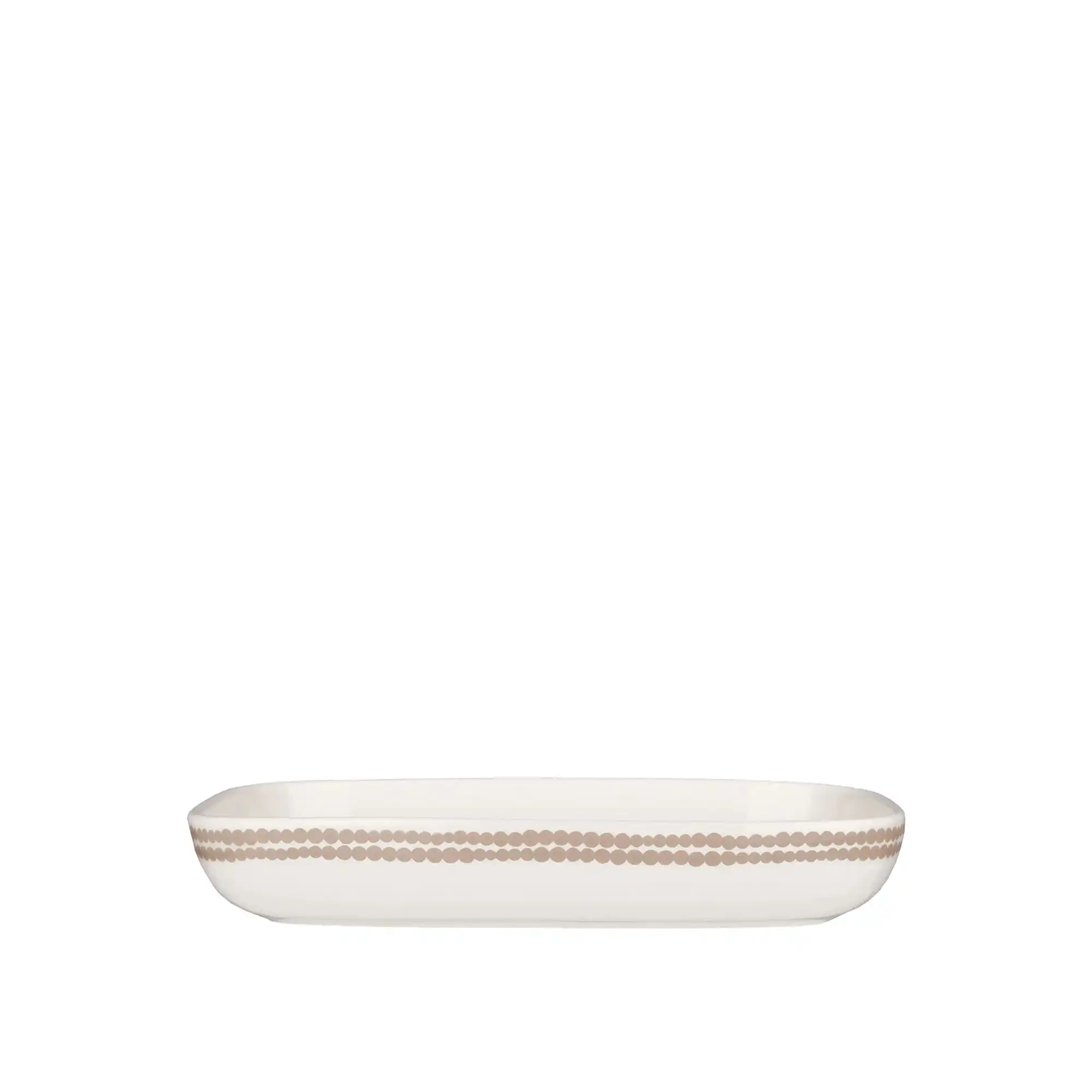 Siirtolapuutarha Serving Dish 18X25 cm White, Clay