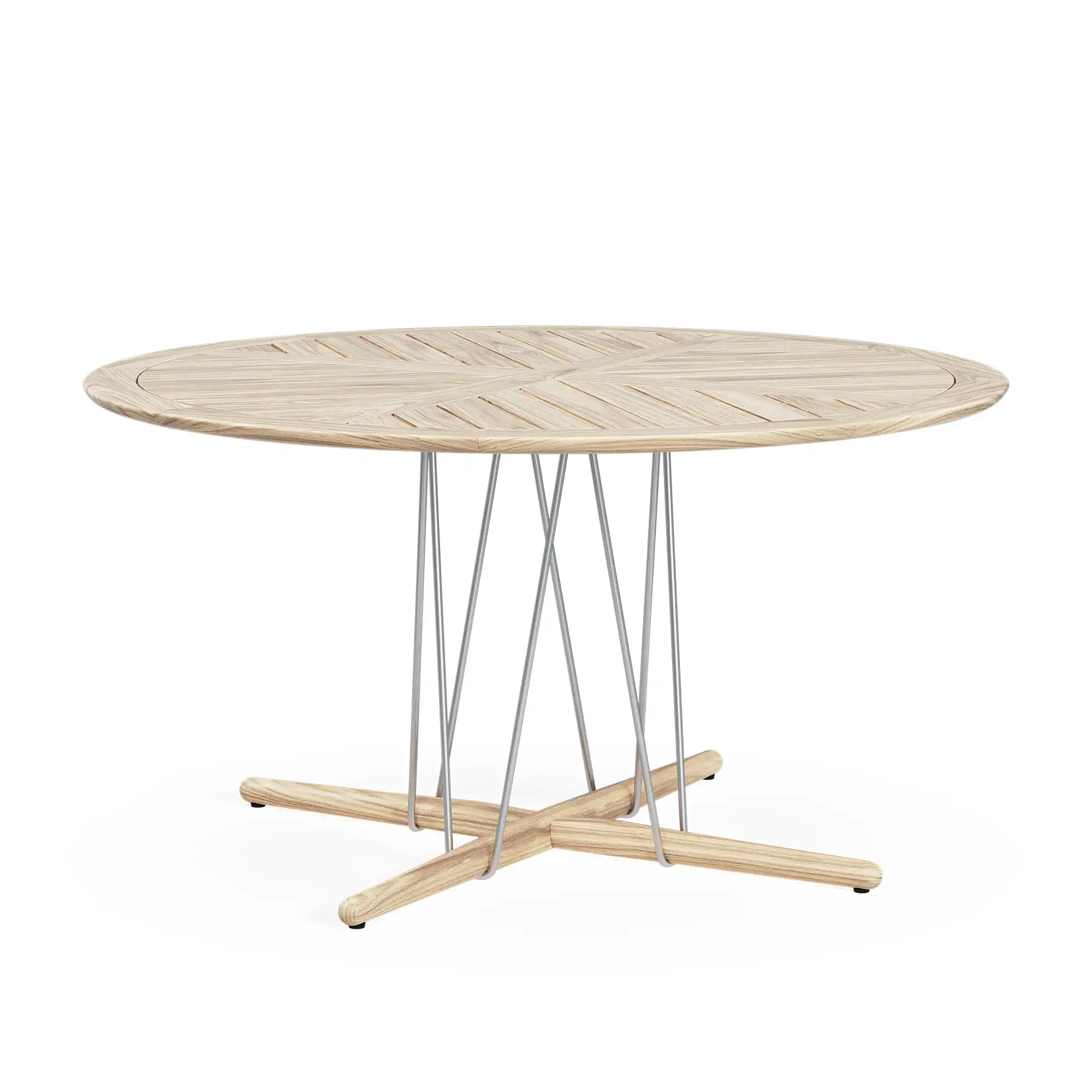 E022 Embrace Outdoor Series Table Ø 140 Cm, Ubehandlet teak