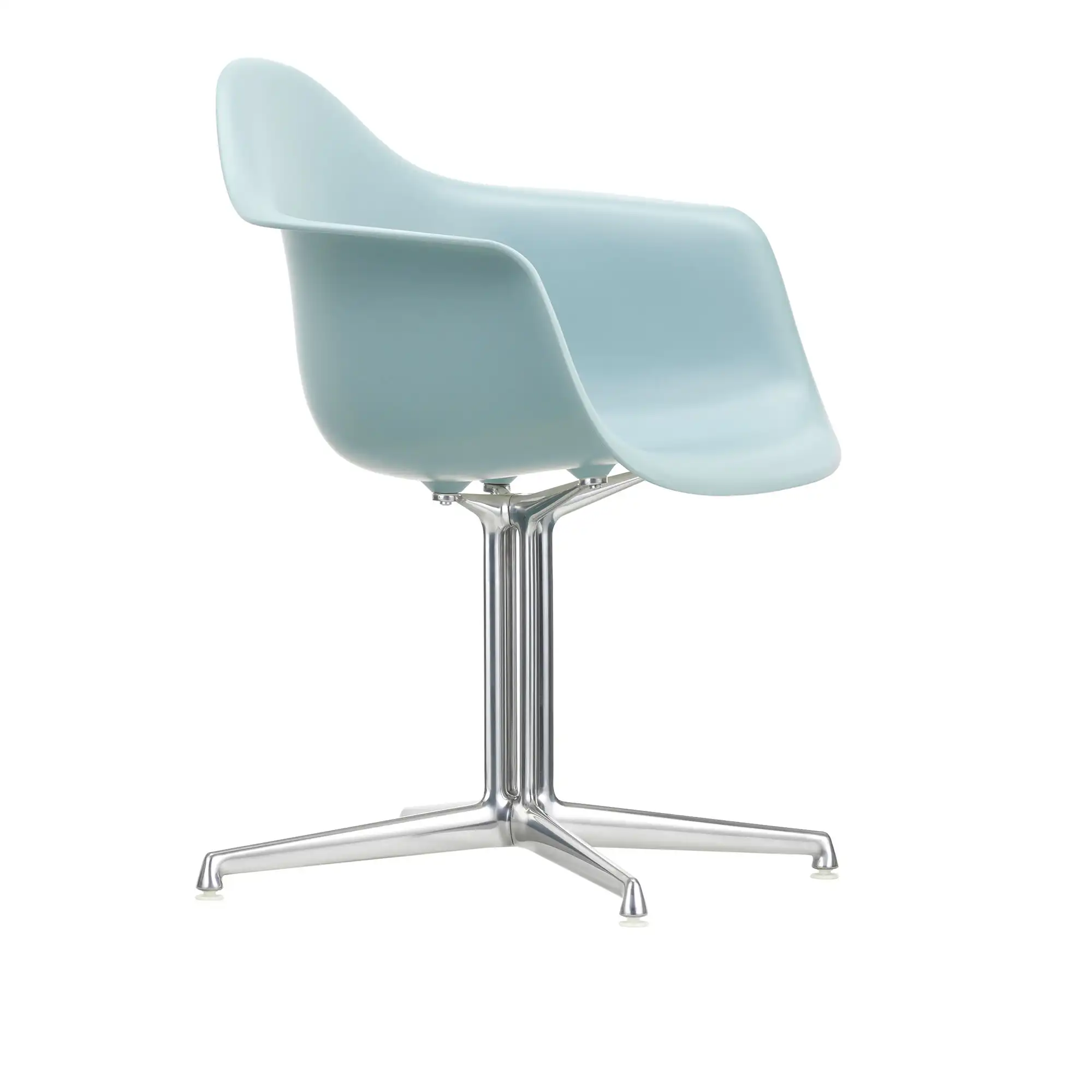 Eames Plastic Armchair DAL - 23 Ice Grey - Aluminium Polished