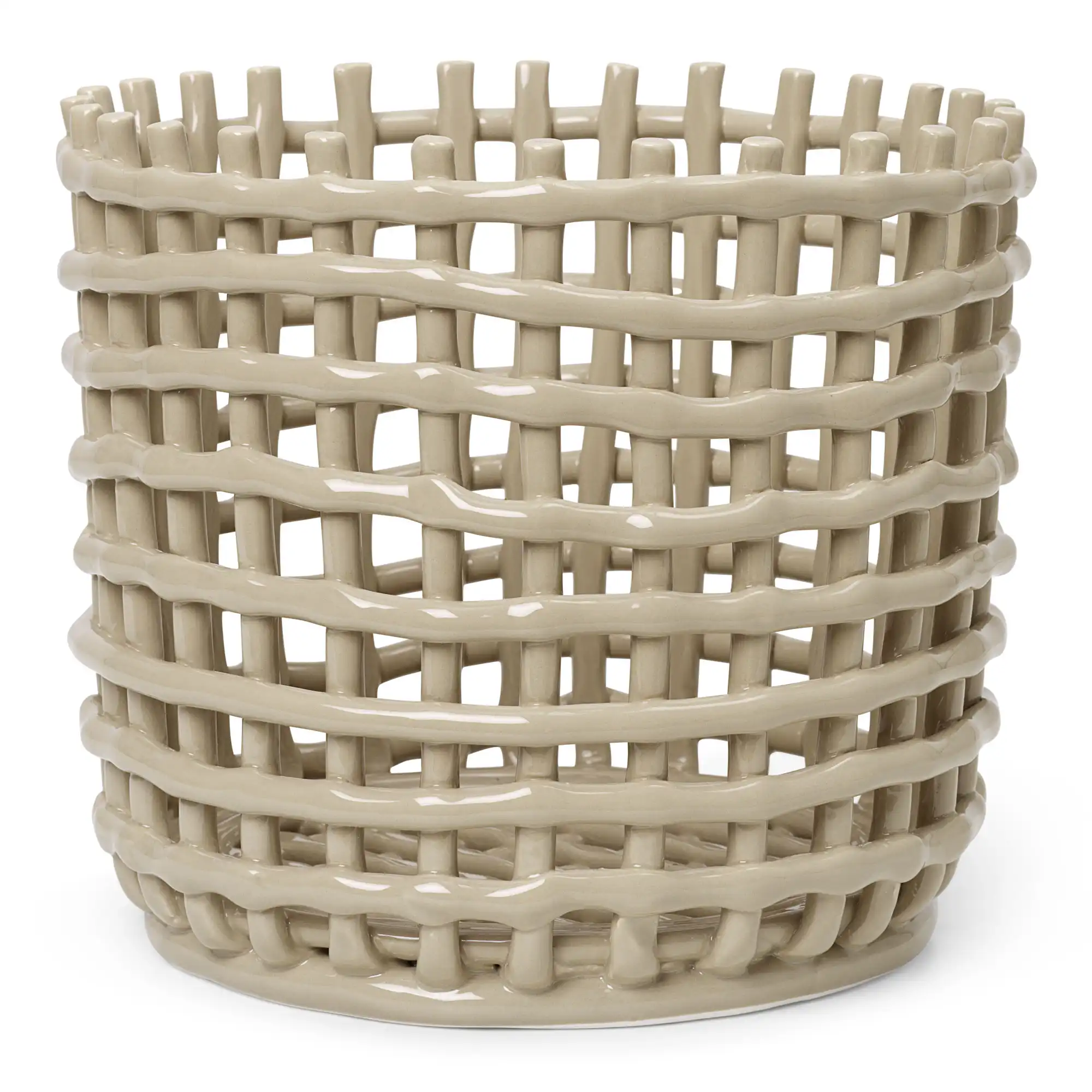 Ceramic Basket Cashmere Large