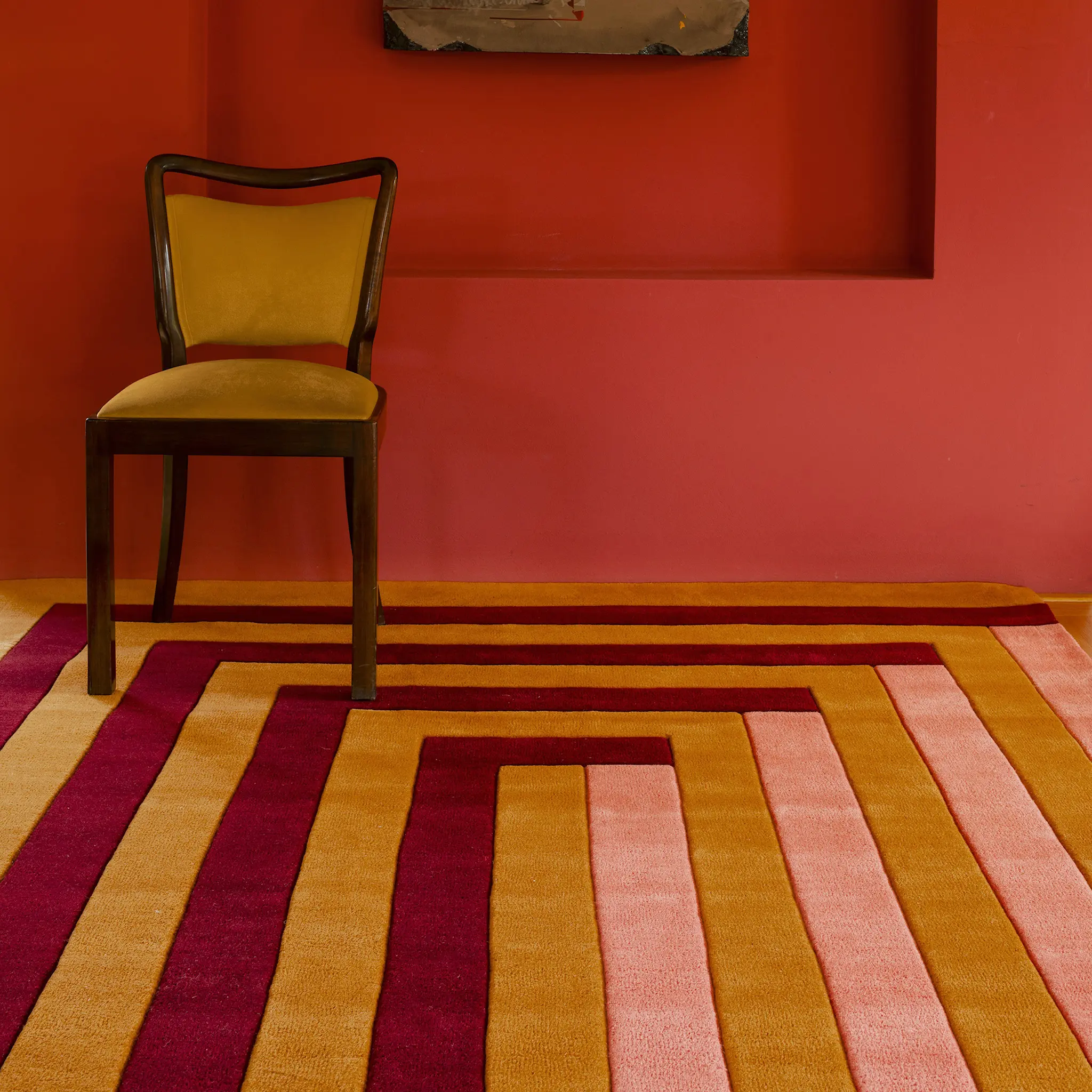 Teklan Labyrinth Coral Pink ullteppe