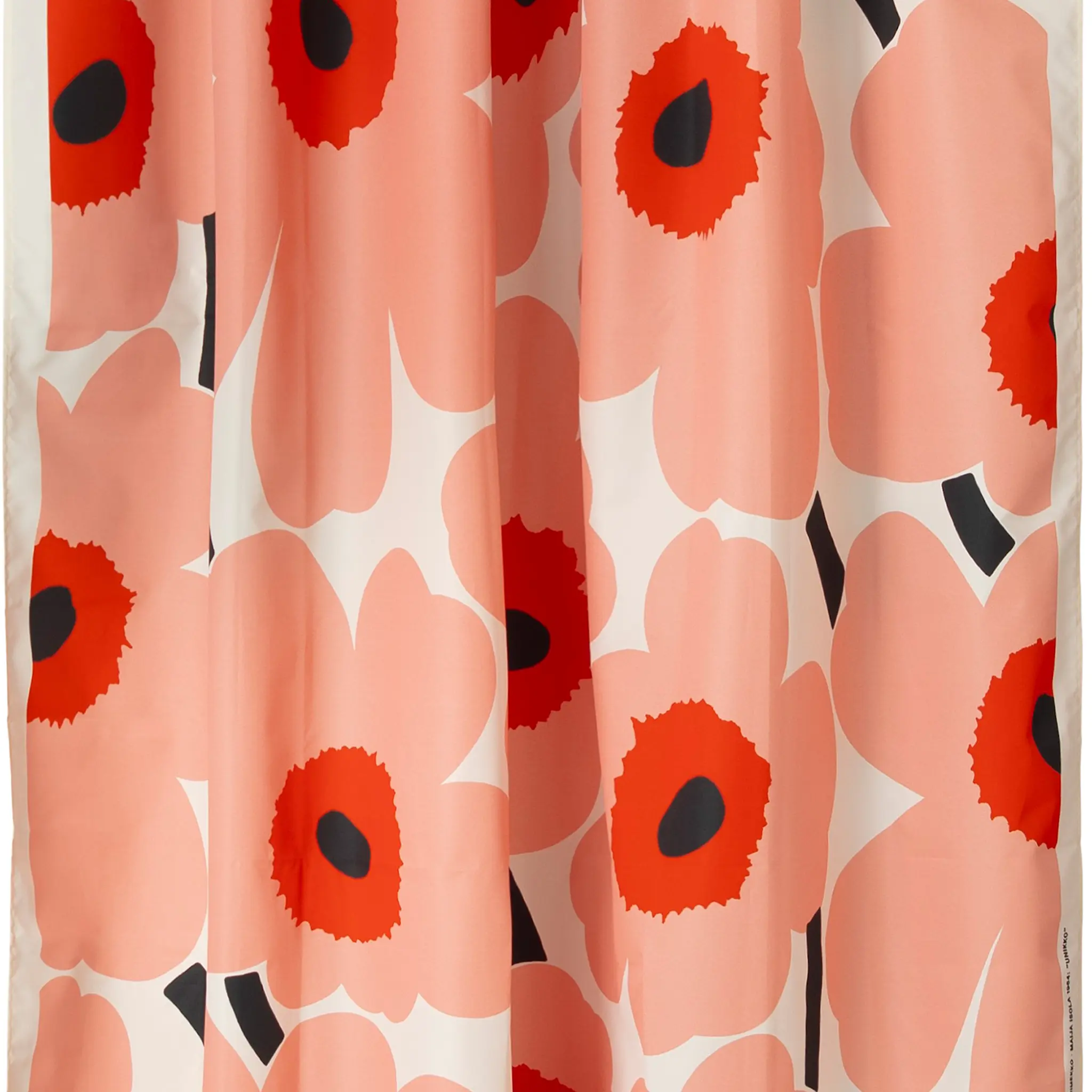 Unikko Offwhite Coral Or. Red Charcoal dusjforheng