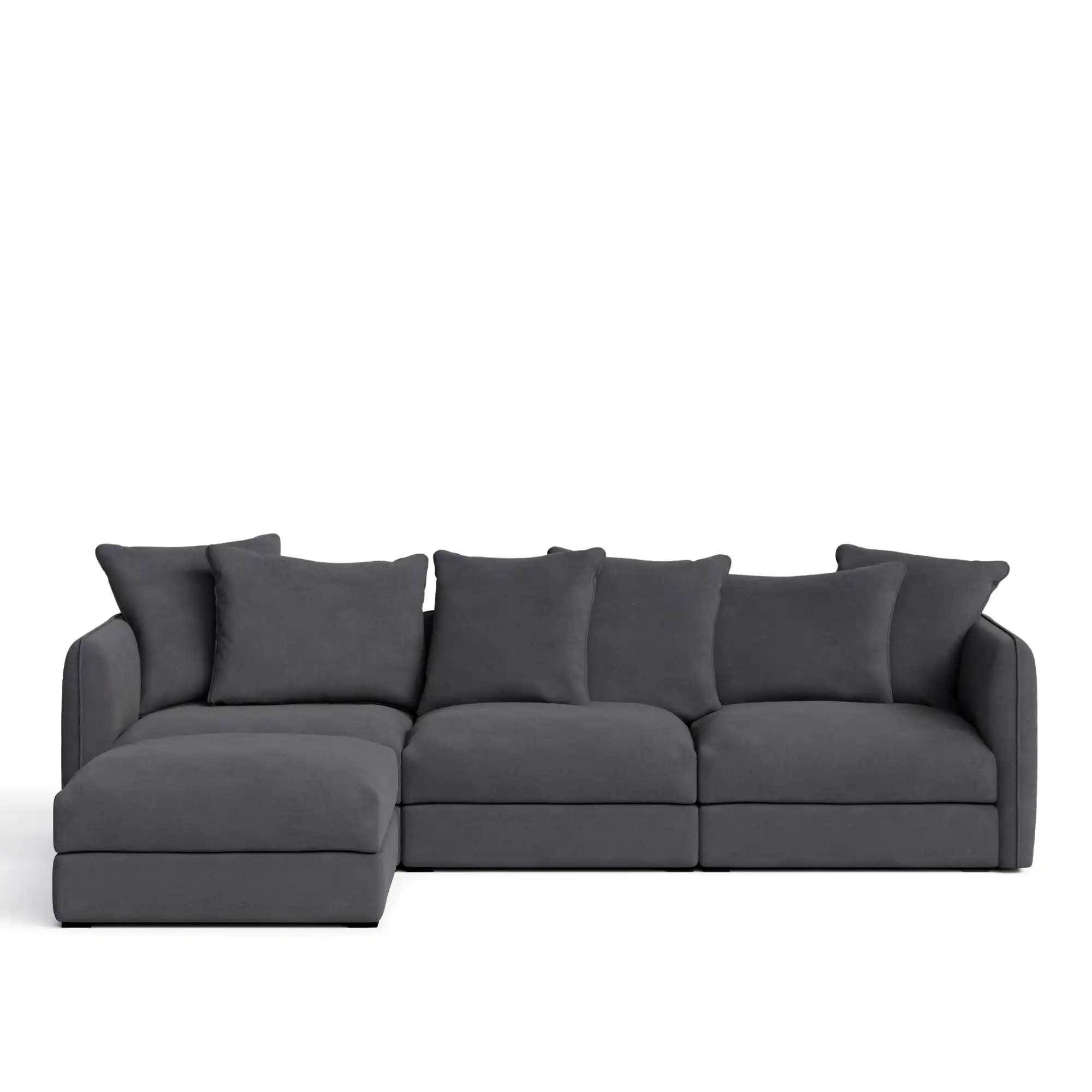 Pavarotti 3-Seater with Ottoman - Shadow Dark Grey