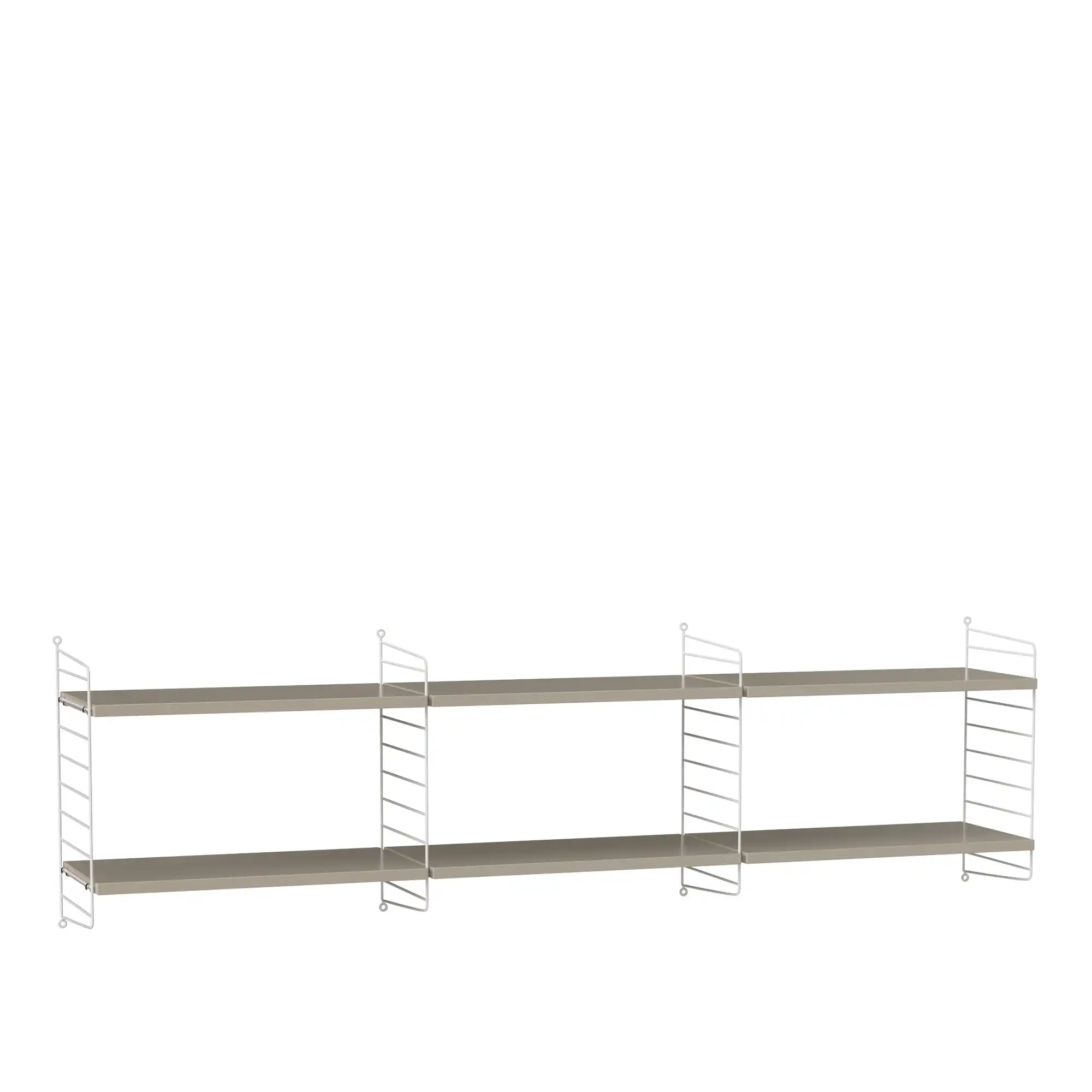Stue hyllesystem O beige/hvit