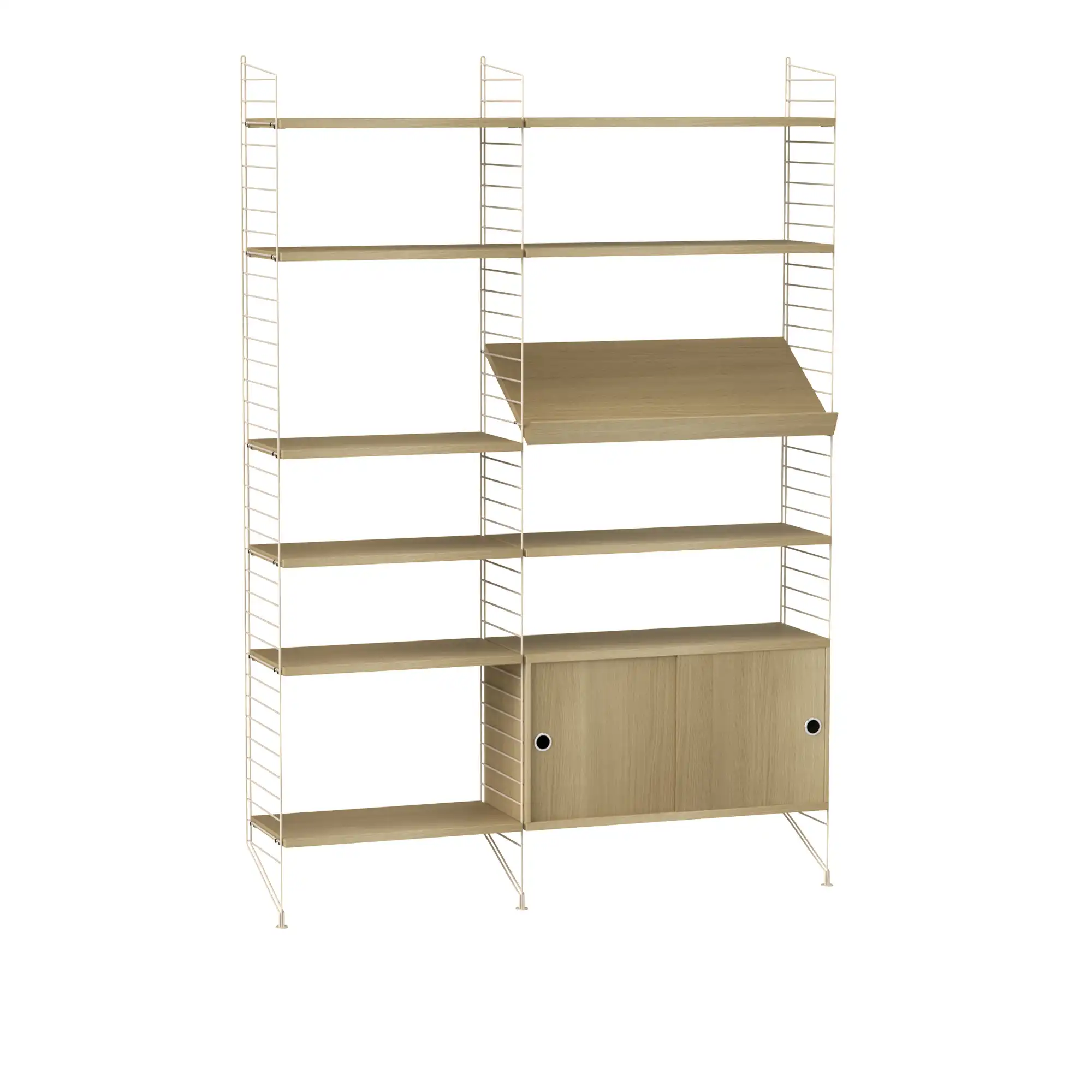 Stue hyllesystem H eik/beige