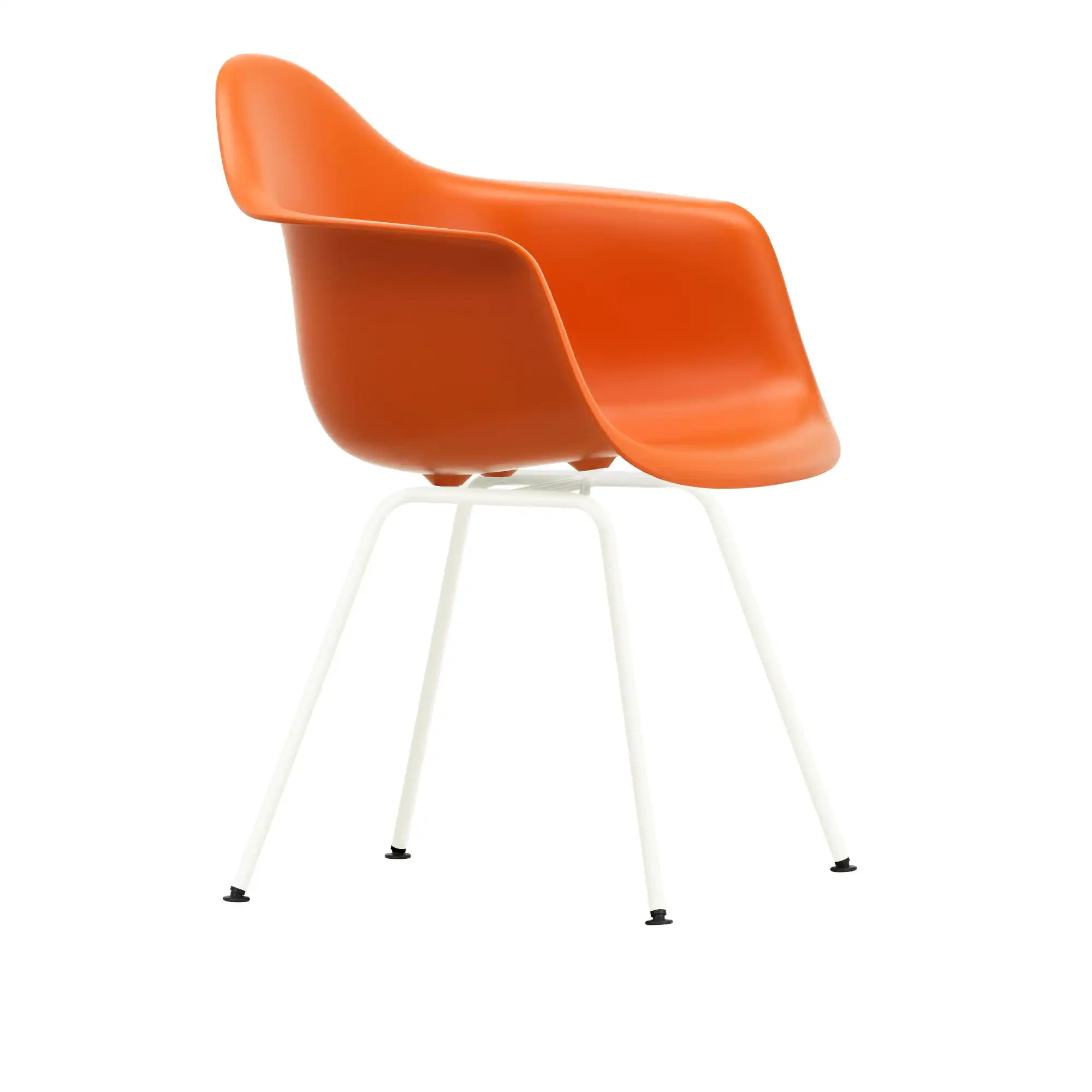Eames Plastic Armchair DAX - 43 Rusty Orange - White Base