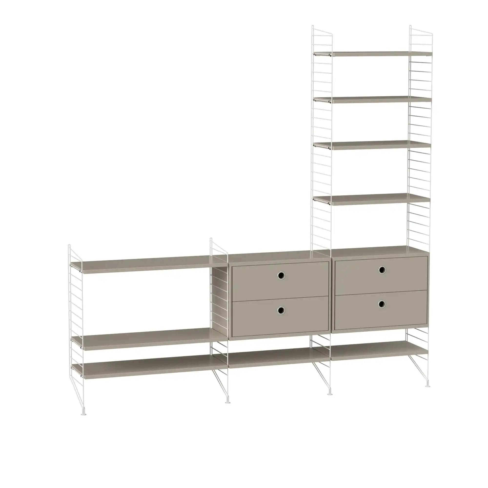 Stue hyllststem J beige/hvit
