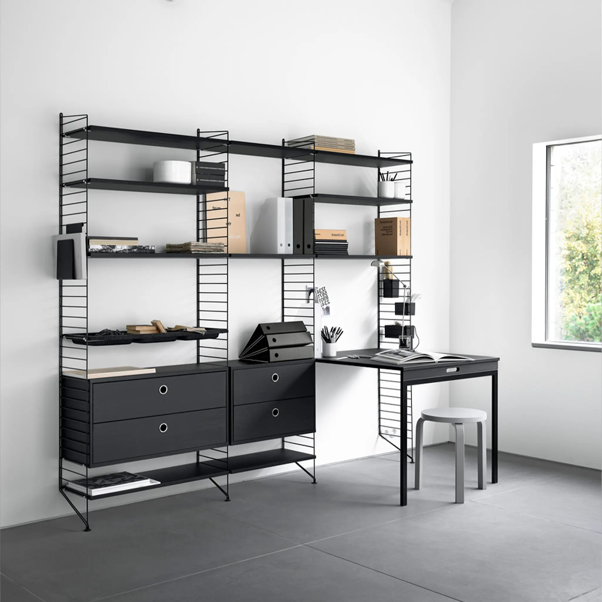 Kontor hyllesystem E ask/beige