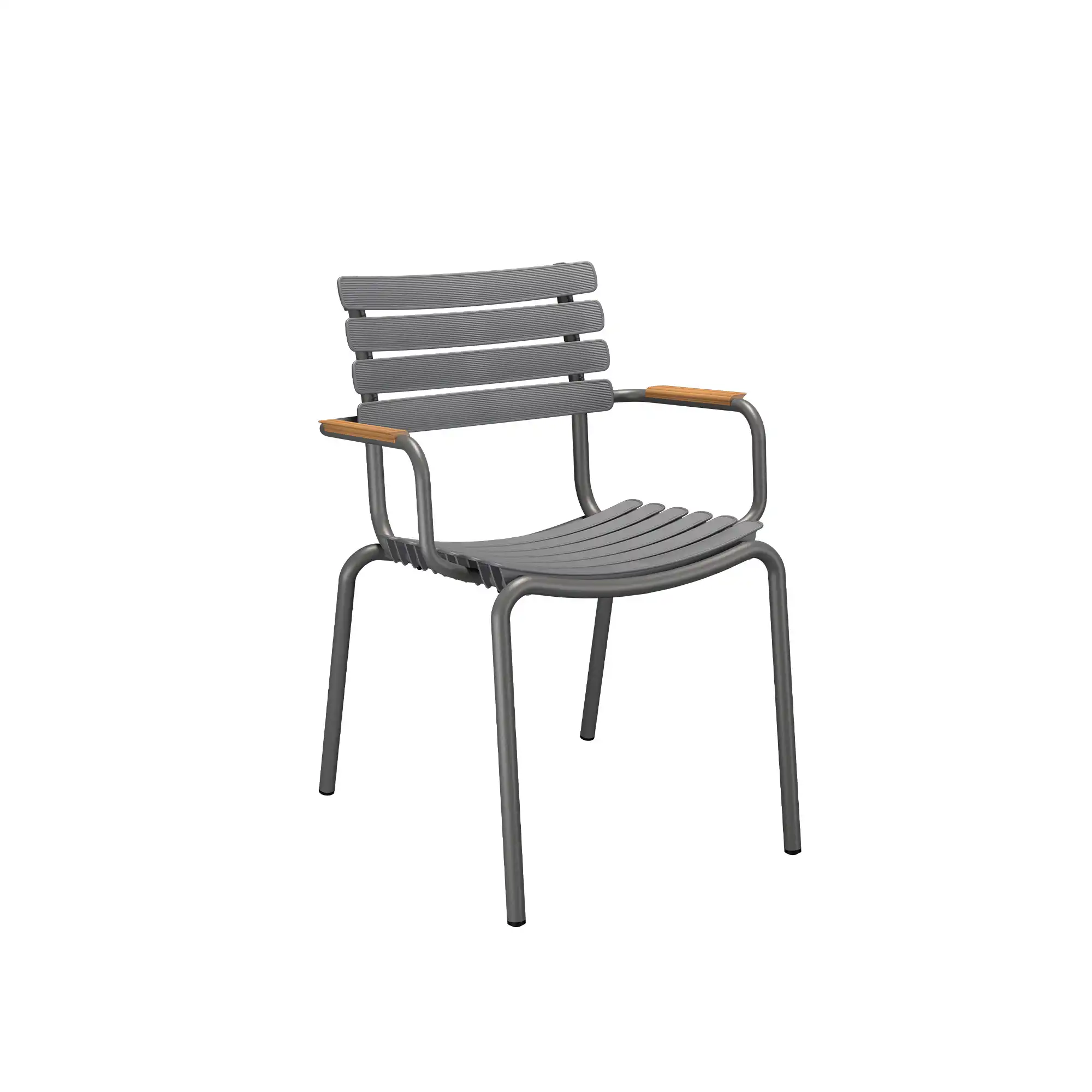 ReCLIPS Dining Chair Bamboo Armrest - Dark Grey