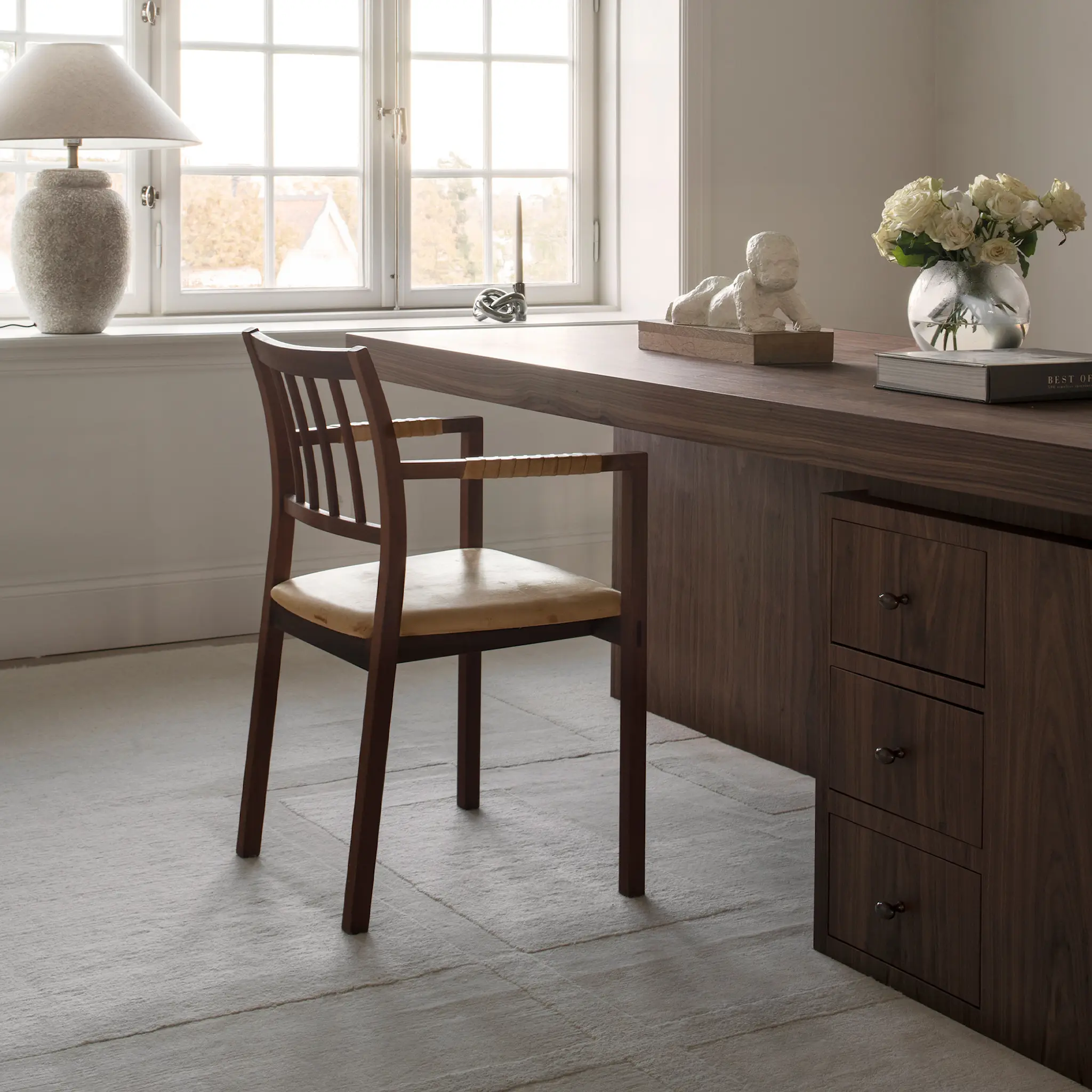Swedish Grace Pattern Oatmeal ullteppe