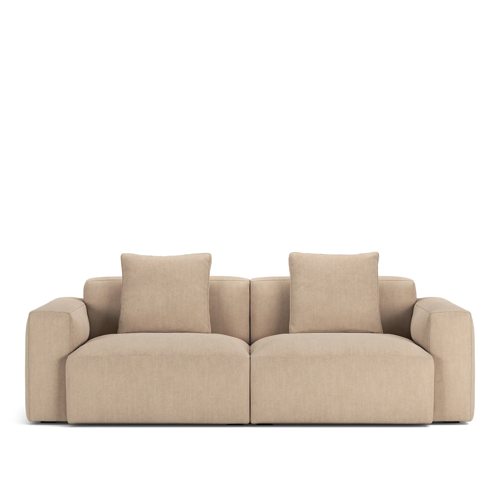 Brick Square Pillow Shadow Beige