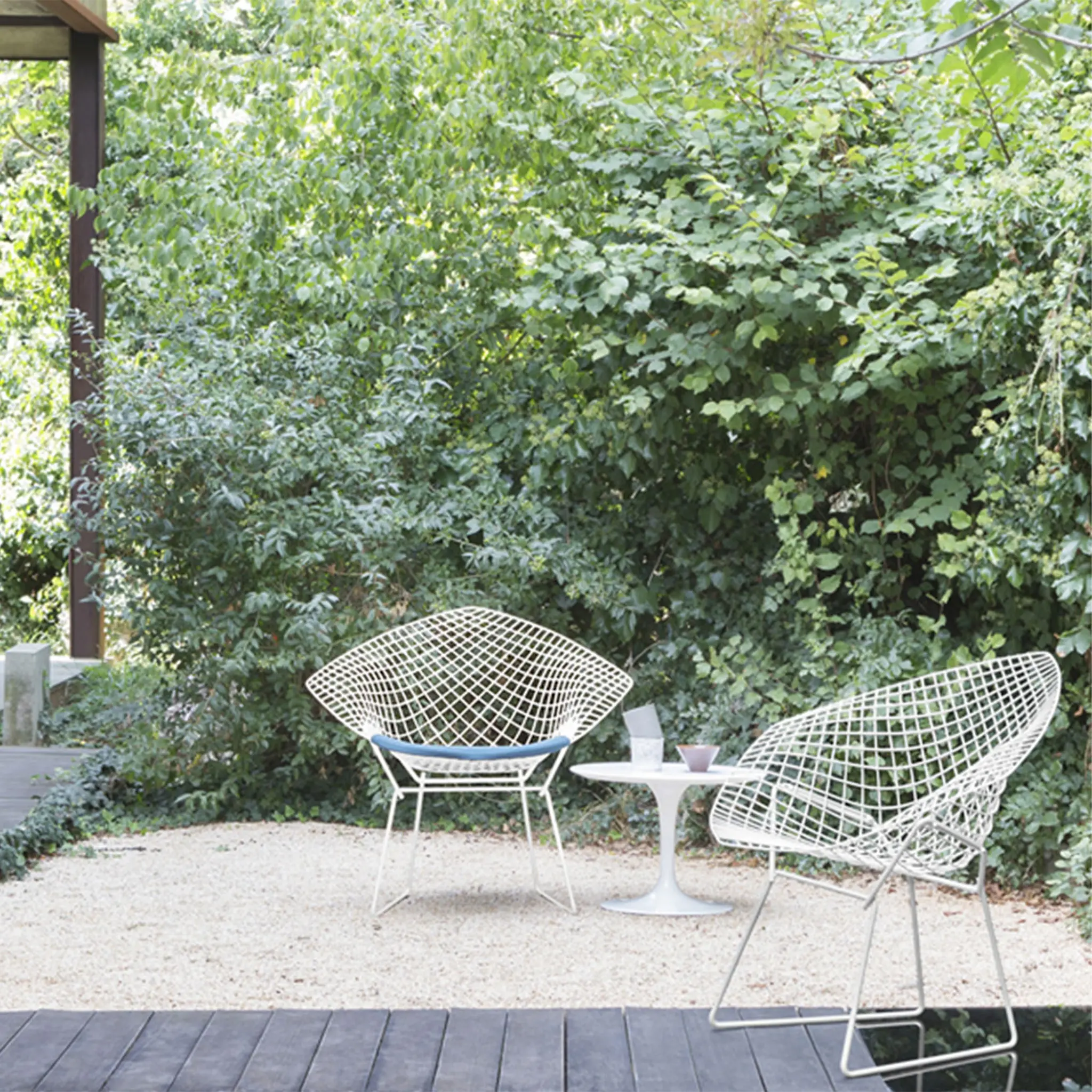 Bertoia Diamond Chair Outddor - Dyna, Svart vinyl