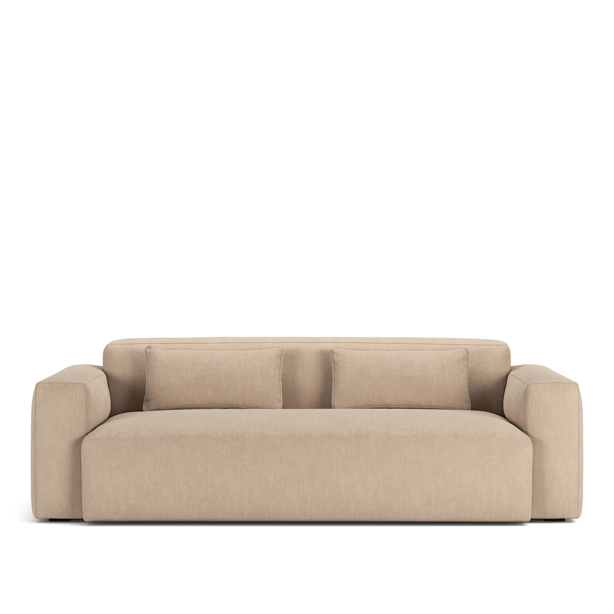 Brick Rectangular Pillow Shadow, Beige Cotton