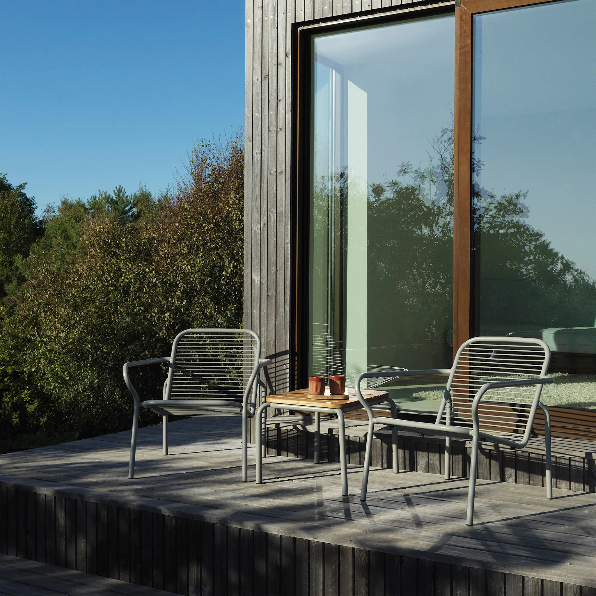 Vig Table 55 x 45 cm Robinia - Black