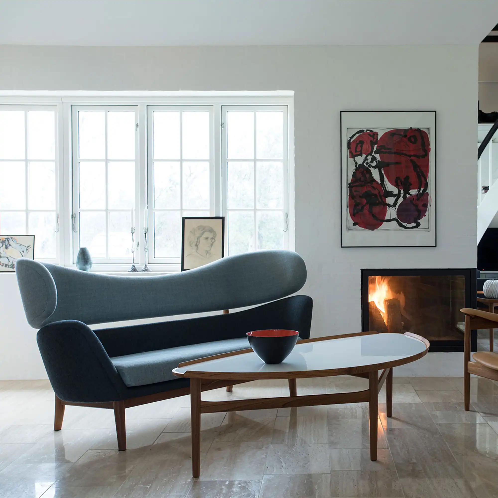 Baker sofa Dark oiled oak